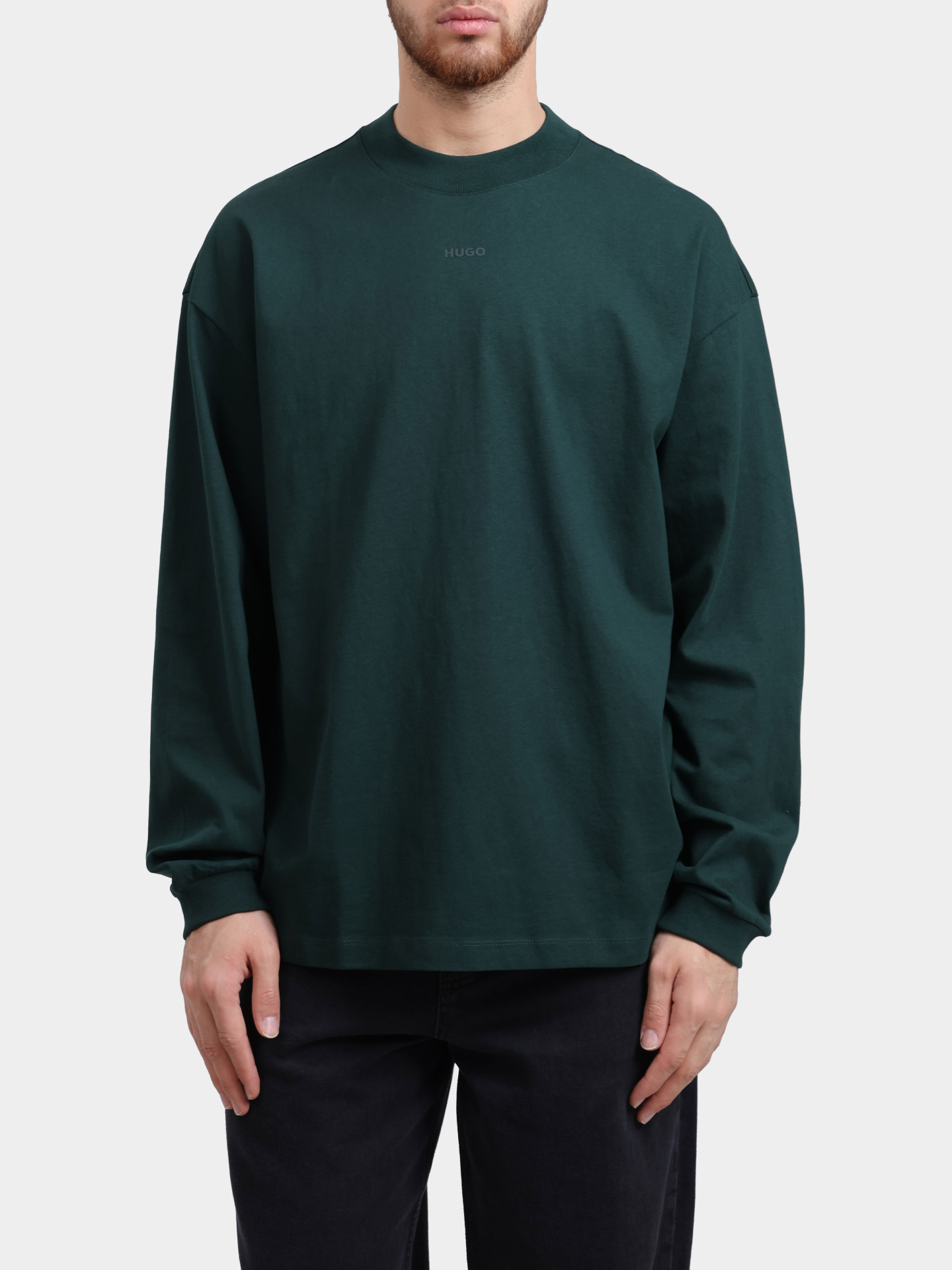Лонгслив Hugo 50511029 385 хлопковый мужской — купить в интернет-магазине Verdistore