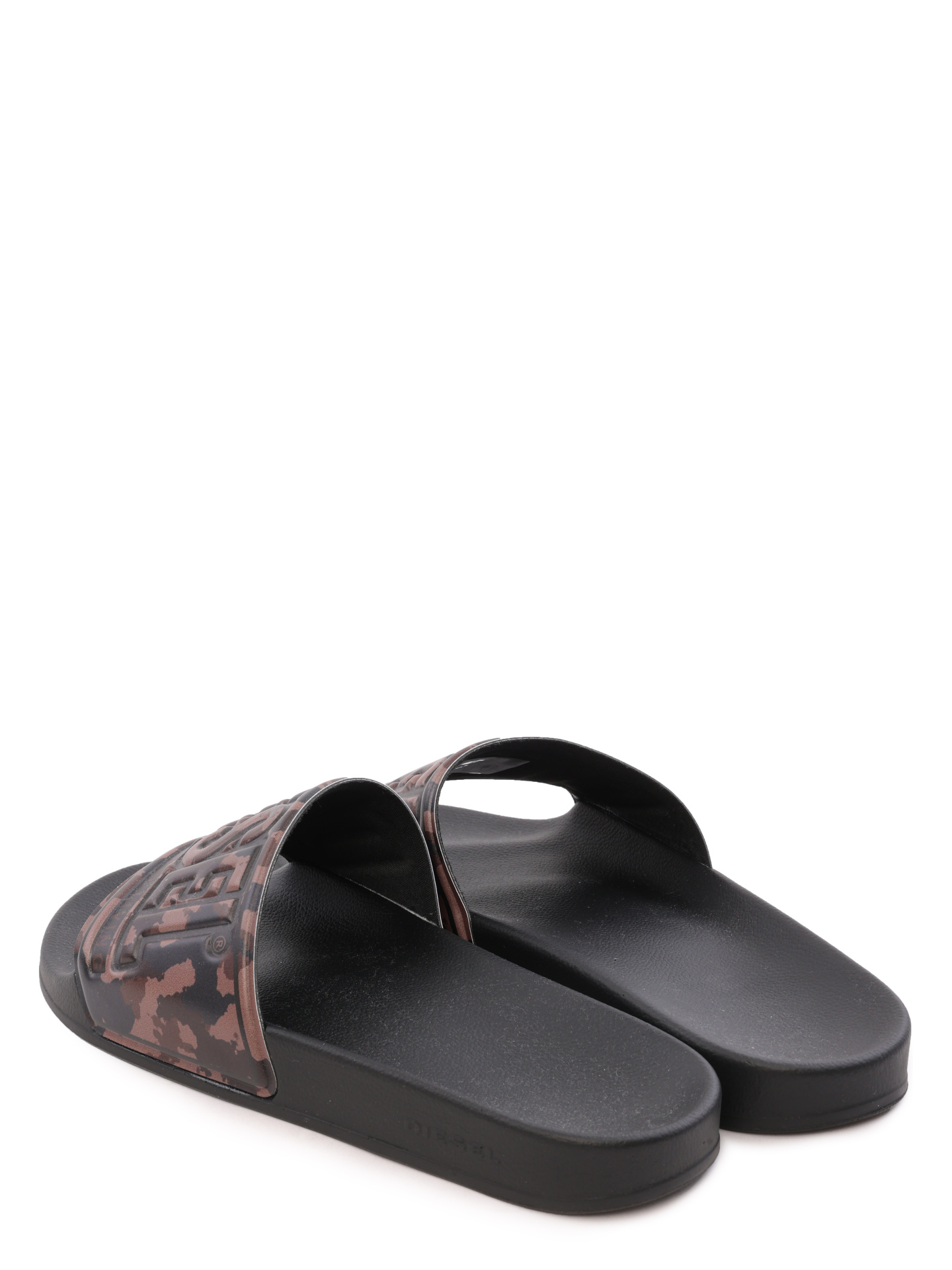 Шлепанцы Diesel Y03211P5605H9850 комбинированные женские с логотипом — купить в интернет-магазине Verdistore