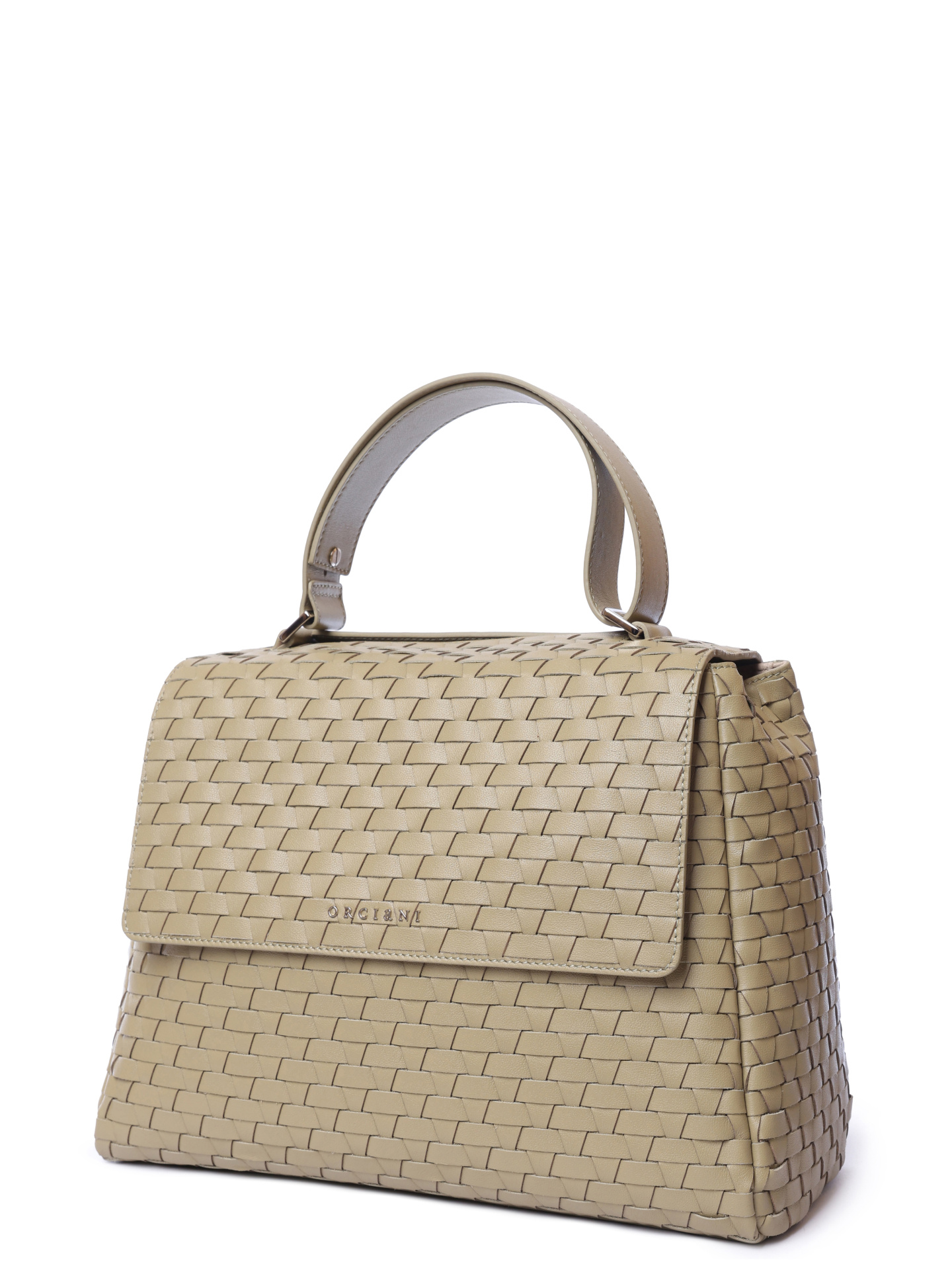 Сумка BT2006 Sveva M nappa woven oliva оливковая из плетеной кожи — купить в интернет-магазине Verdistore
