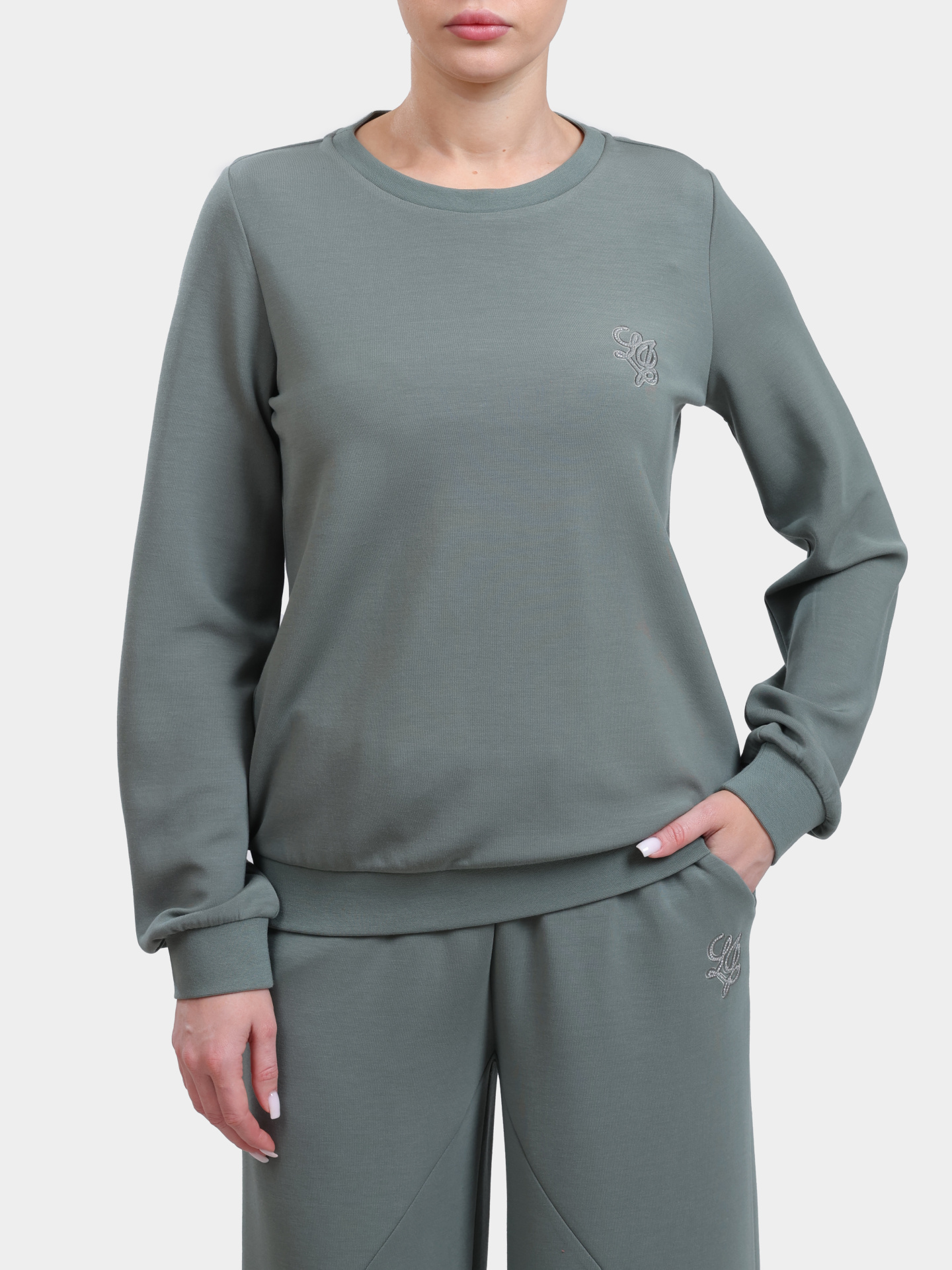 Свитшот Liu-Jo TA6078 JS869 76009 зеленый женский — купить в интернет-магазине Verdistore