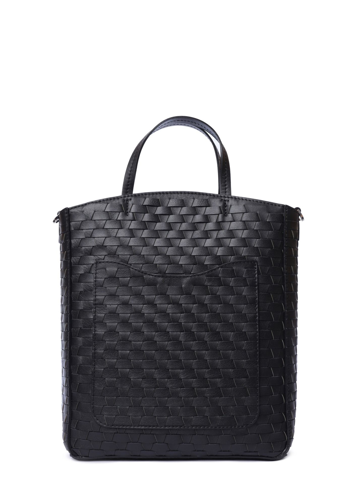 Сумка B02167 Ladylike S nappa woven nero черная кожаная — купить в интернет-магазине Verdistore