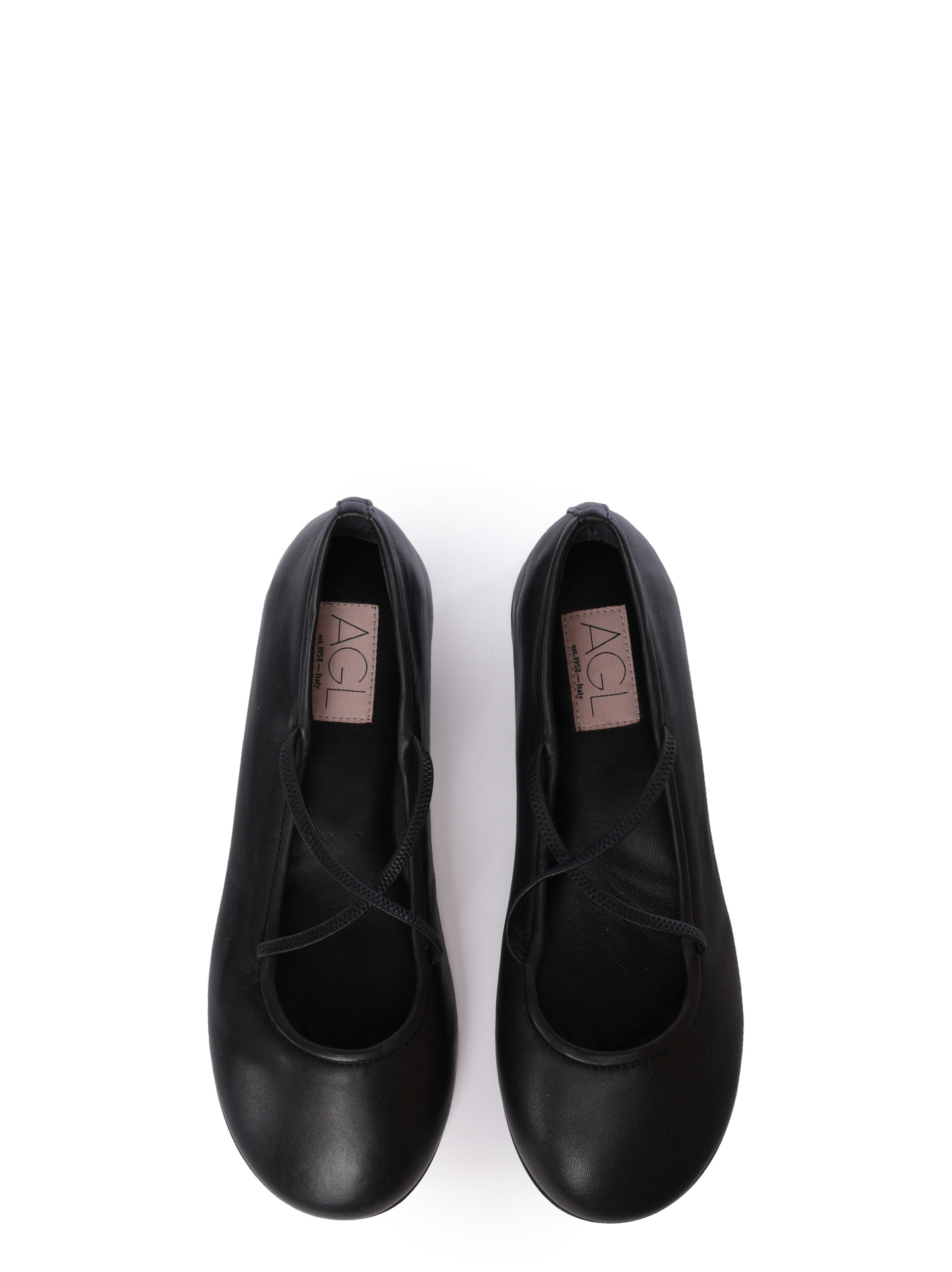 Балетки AGL D562002PCKA076 1013 черные женские с резинками — купить в интернет-магазине Verdistore