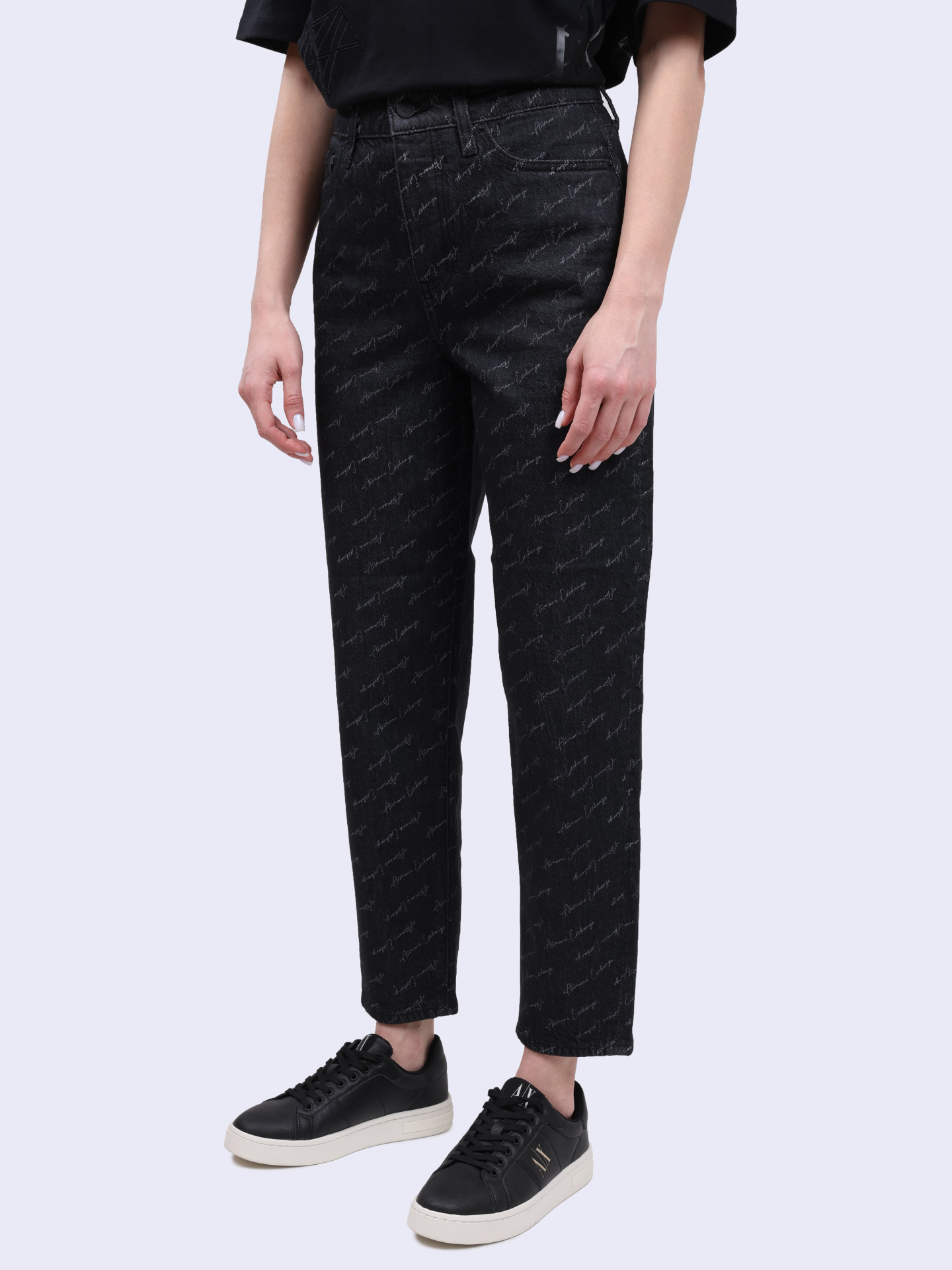 Джинсы Armani Exchange 6DYJ51 Y18BZ 42AC черные женские — купить в интернет-магазине Verdistore