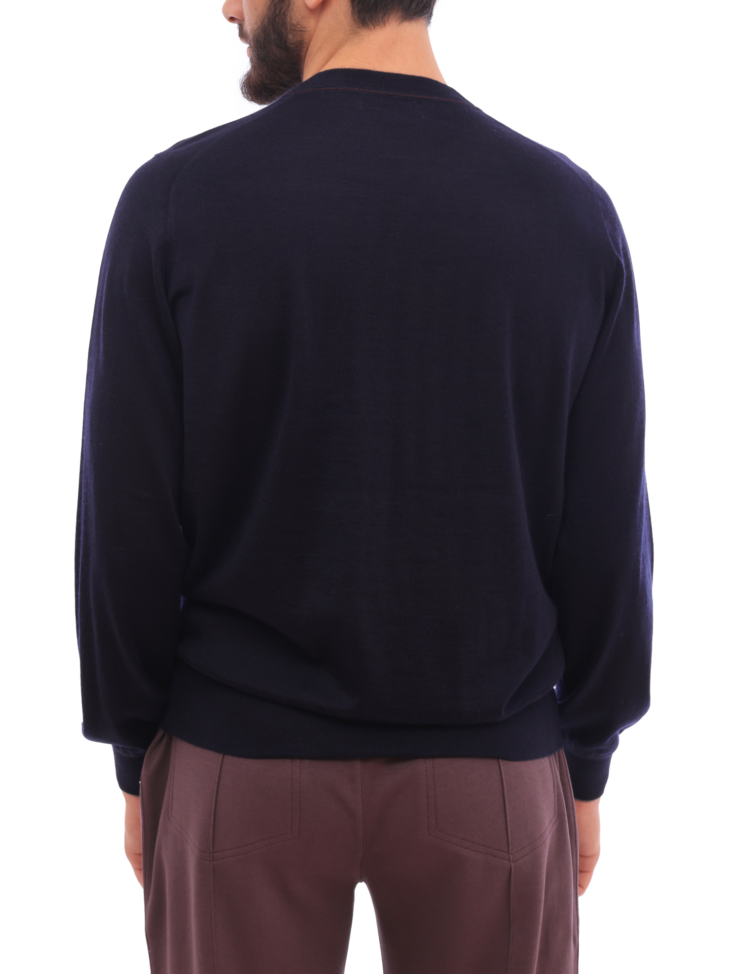 Свитер Brunello Cucinelli M2300240 CJU42 темно-синий мужской кашемировый — купить в интернет-магазине Verdistore