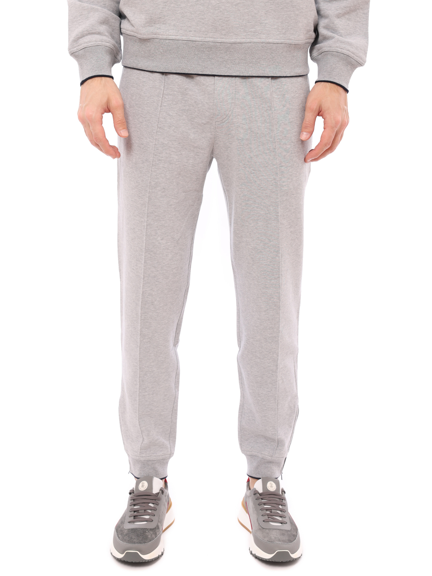 Брюки Brunello Cucinelli MTU143142G CT883 хлопковые мужские со стрелками — купить в интернет-магазине Verdistore
