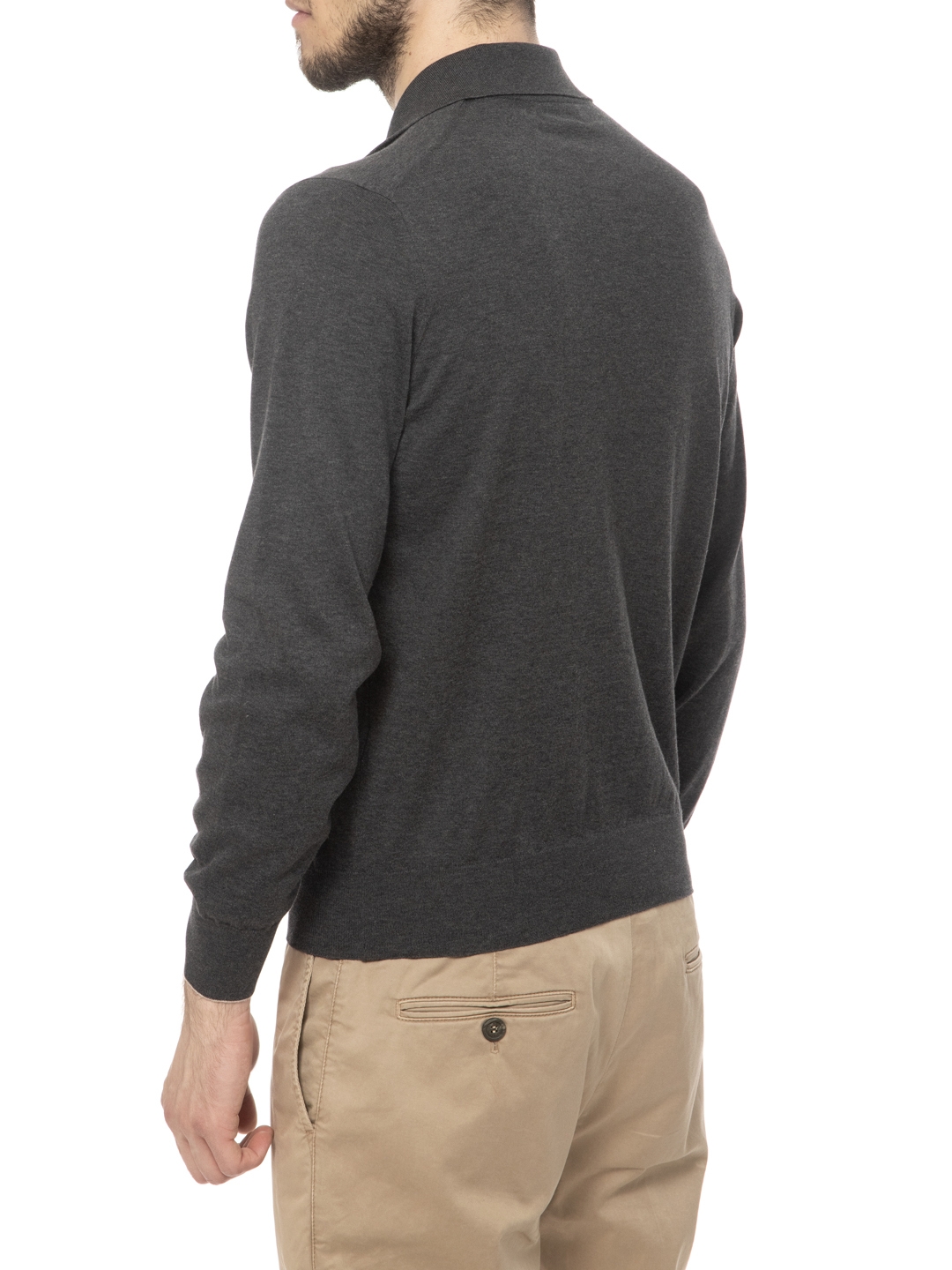 Джемпер Brunello Cucinelli M29800135 C0182 темно-серый мужской из хлопка — купить в интернет-магазине Verdistore