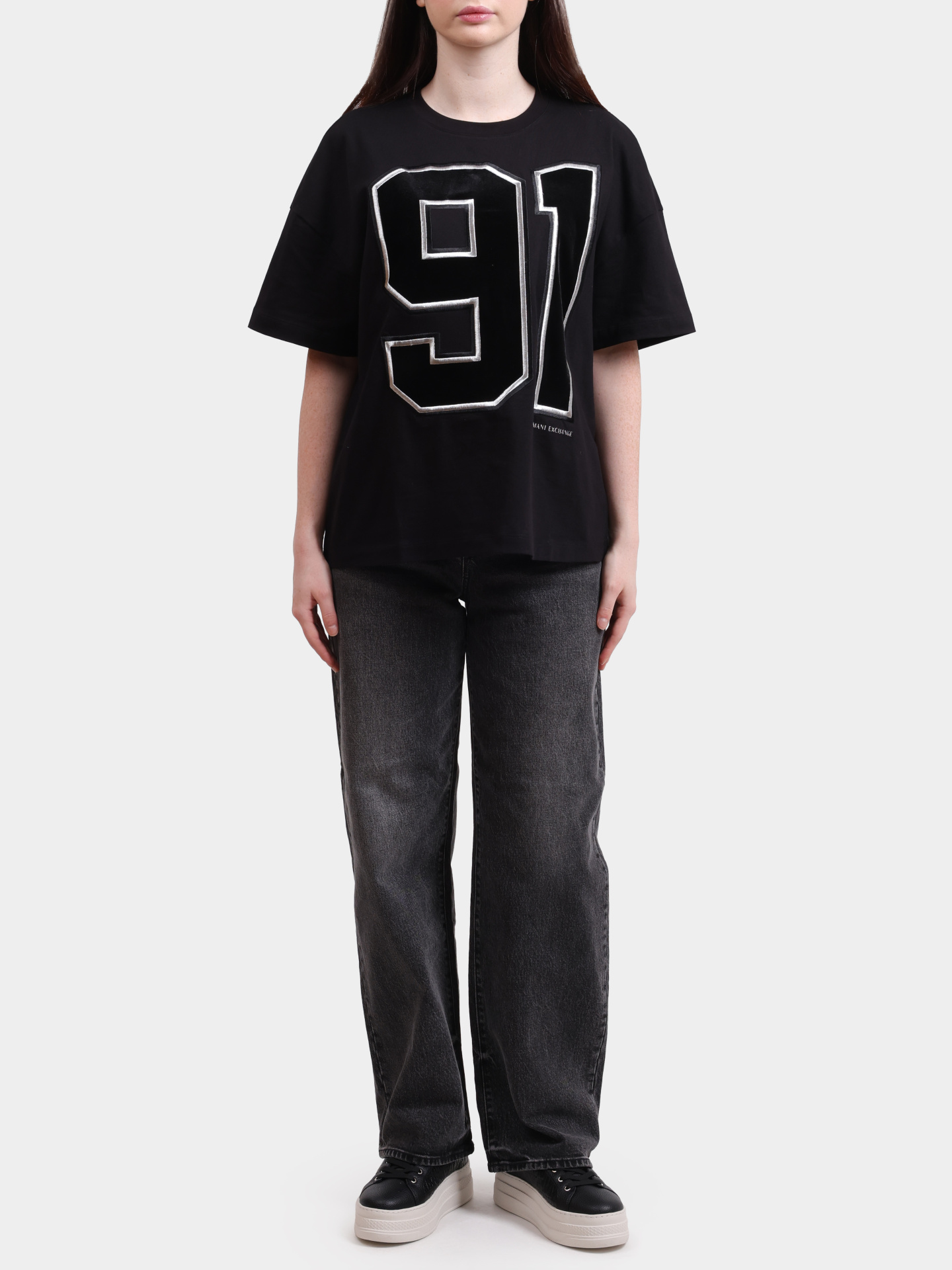 Футболка Armani Exchange XW001082 AF15085 UC001 хлопковая женская — купить в интернет-магазине Verdistore