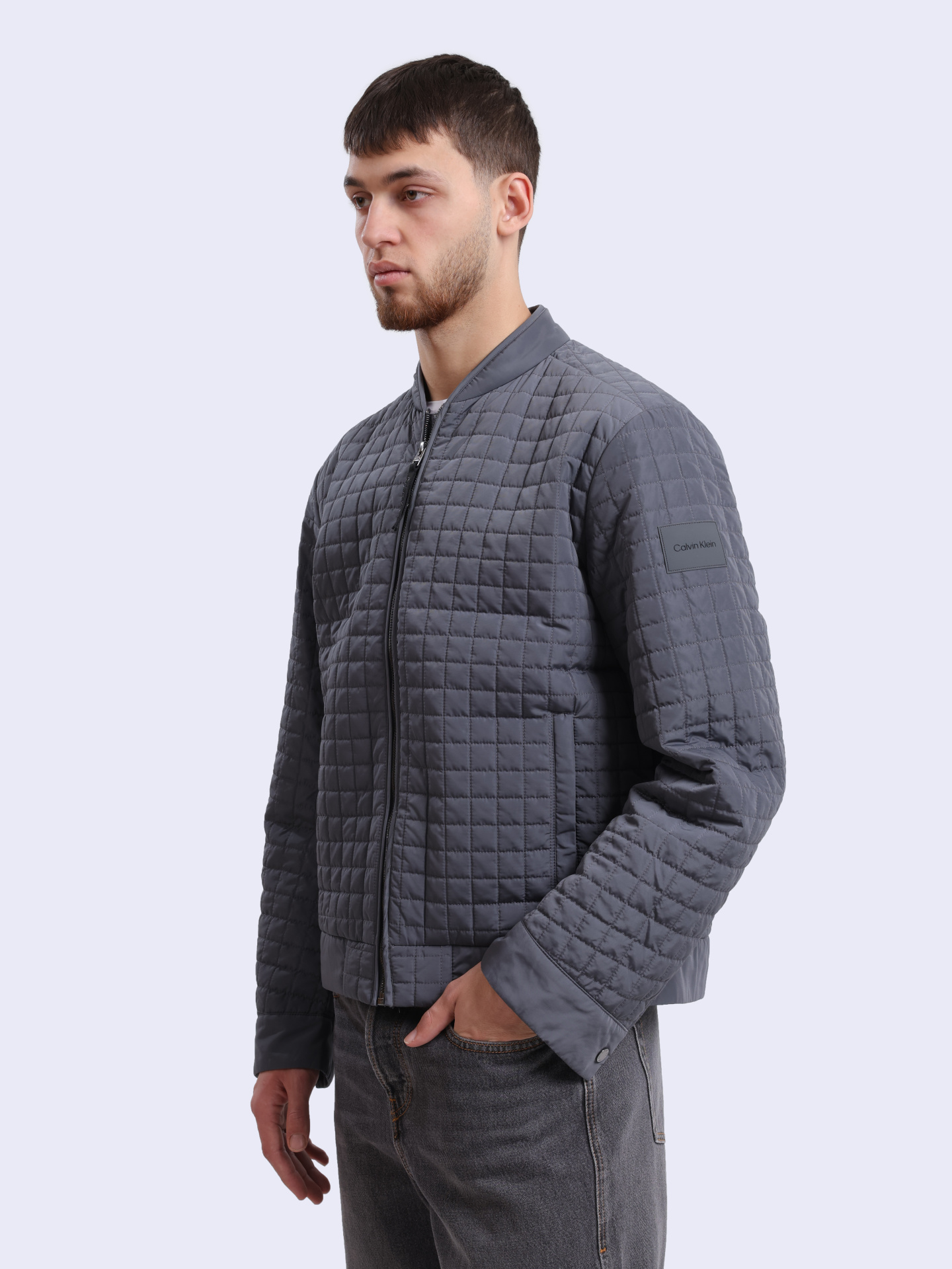 Куртка Calvin Klein K10K113002 PCX серая мужская — купить в интернет-магазине Verdistore
