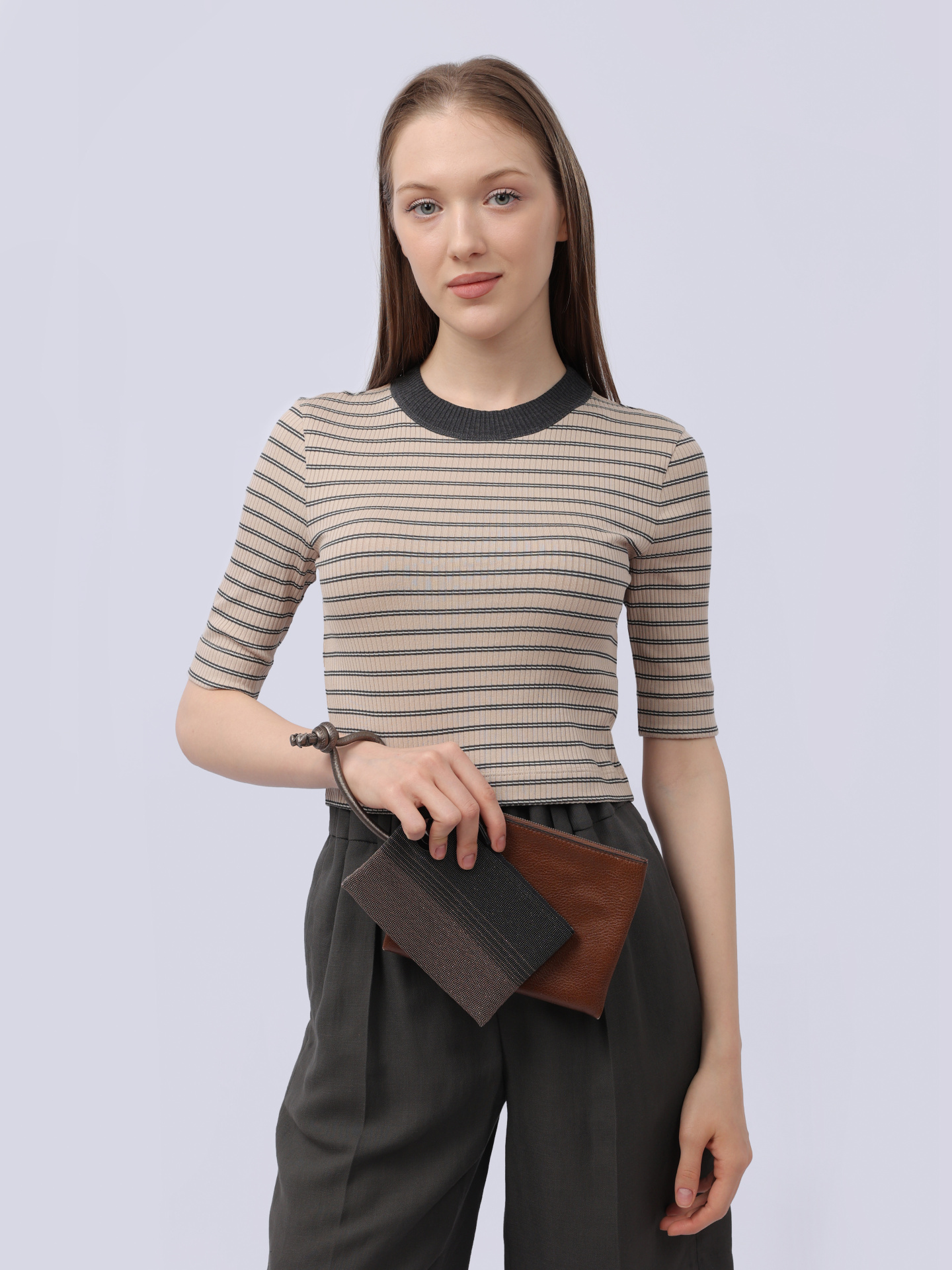 Топ Brunello Cucinelli ML933EH620 C839 хлопковый женский в полоску — купить в интернет-магазине Verdistore