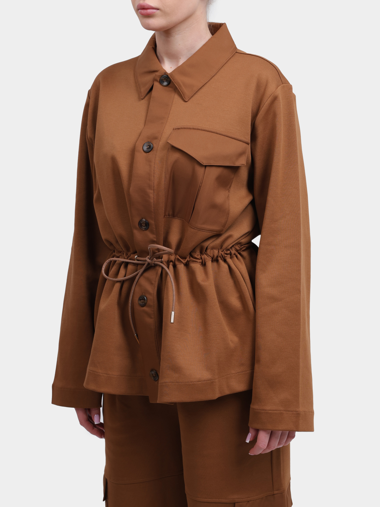 Рубашка Herno JC000078D 52117 8030 женская с поясом на кулиске — купить в интернет-магазине Verdistore