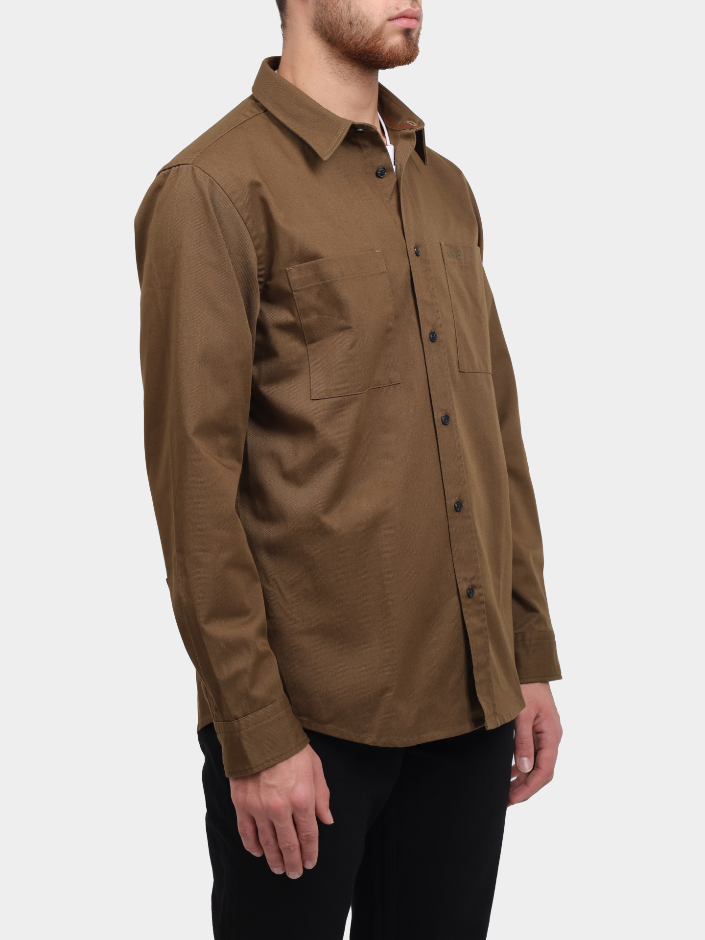 Рубашка Hugo 50541392 355 хаки мужская — купить в интернет-магазине Verdistore