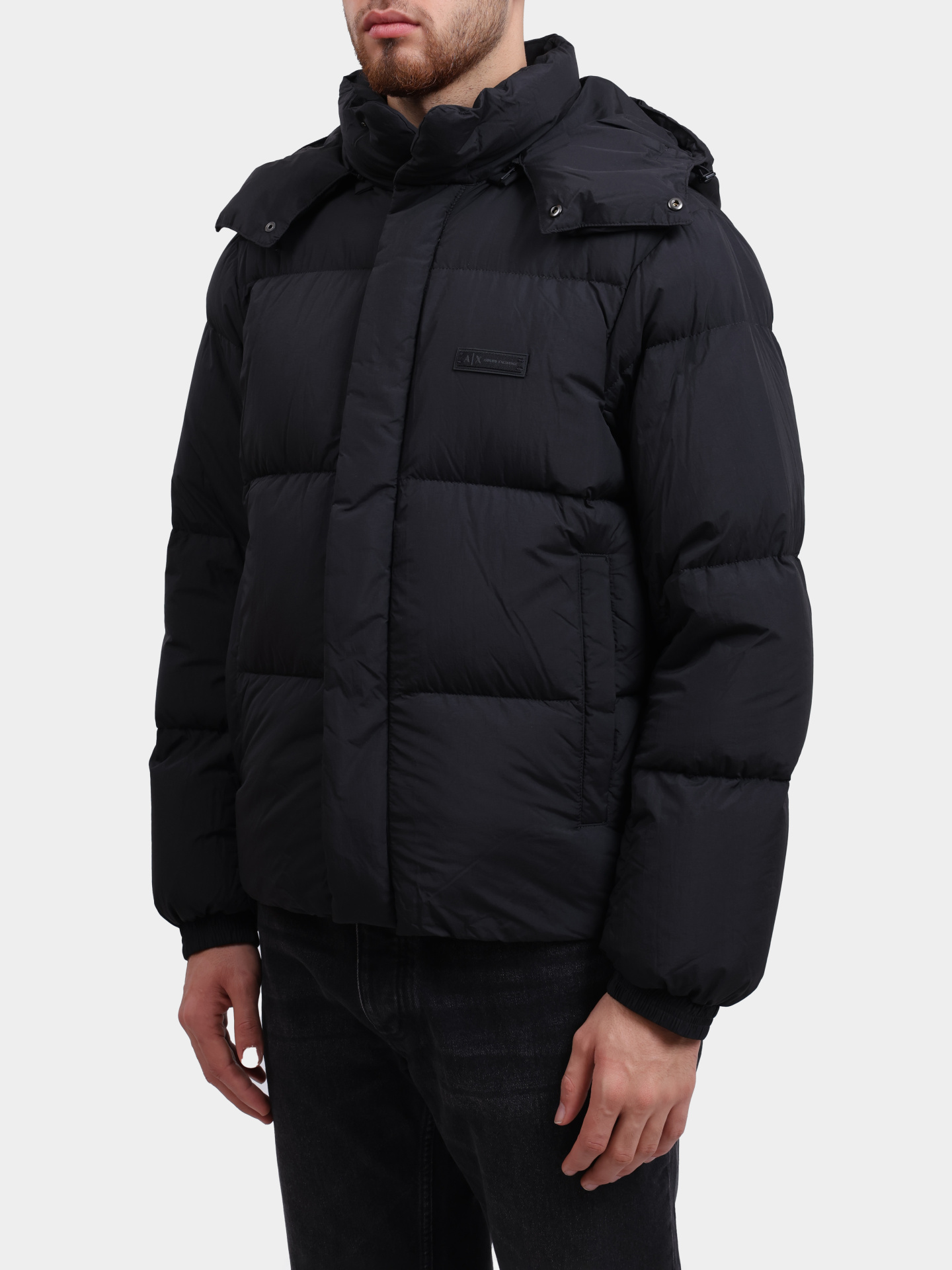 Пуховик Armani Exchange XM001098 AF16340 UC001 черный мужской — купить в интернет-магазине Verdistore