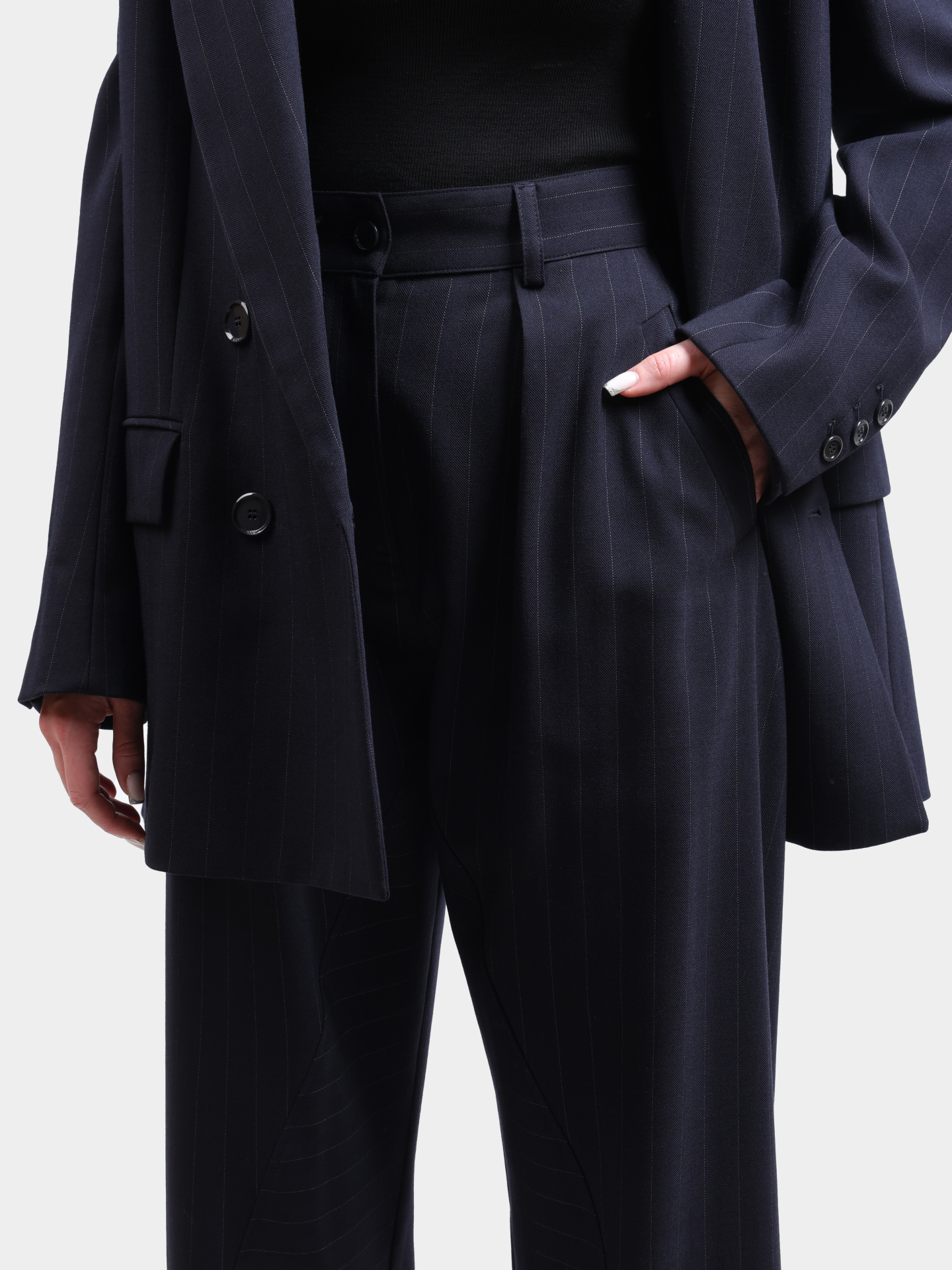 Брюки Pinko 105707 A2QY EZ1 женские в тонкую полоску — купить в интернет-магазине Verdistore