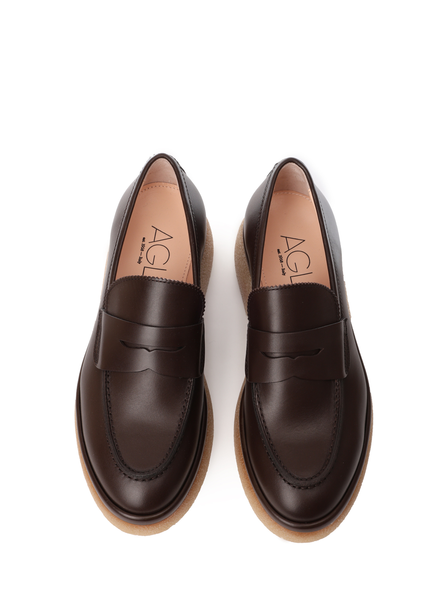 Лоферы AGL D721058PWWALDI 0724 коричневые женские — купить в интернет-магазине Verdistore