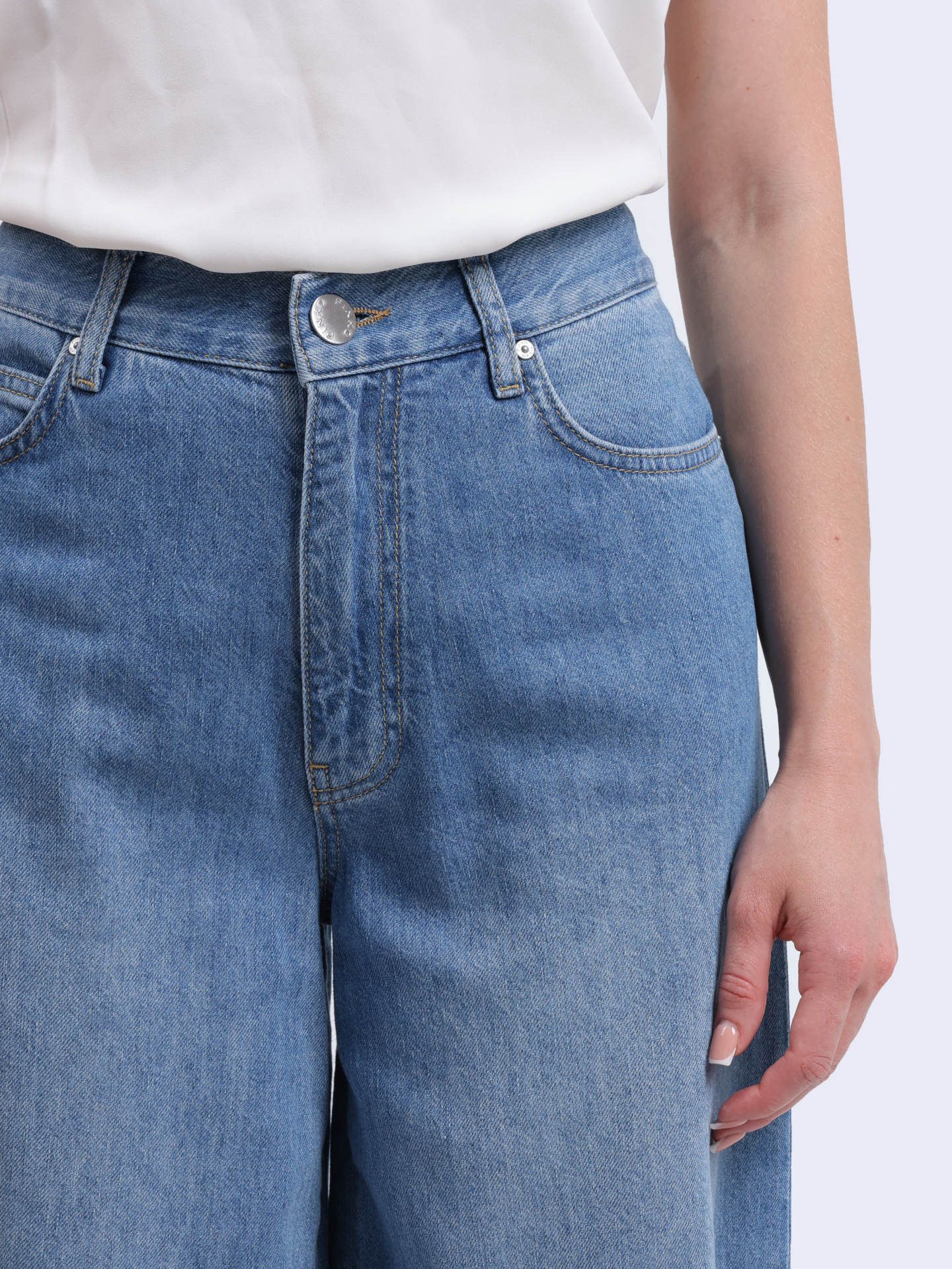 Джинсы Pinko 104601 A2DR PJO голубые женские — купить в интернет-магазине Verdistore