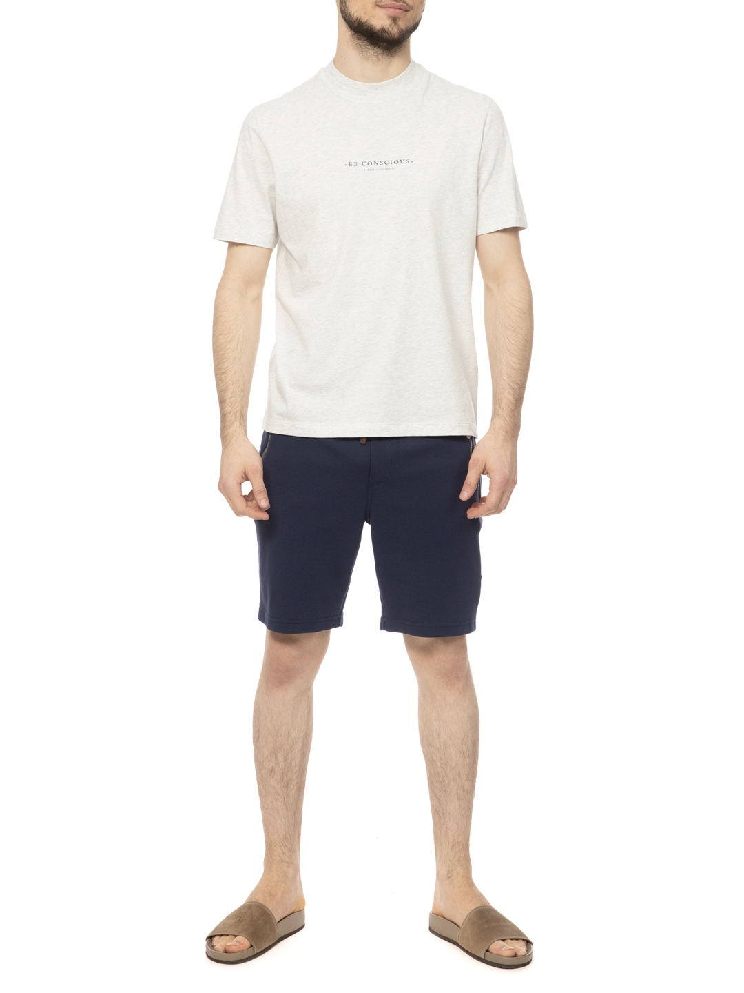 Шорты Brunello Cucinelli MOT043242G хлопковые мужские — купить в интернет-магазине Verdistore