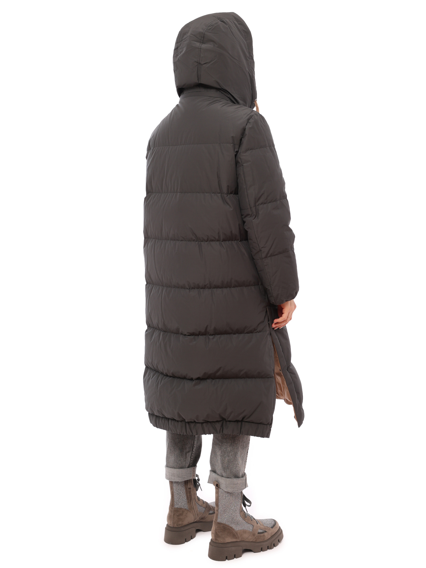 Пуховик Brunello Cucinelli MB5749745 C2126 удлиненный женский — купить в интернет-магазине Verdistore