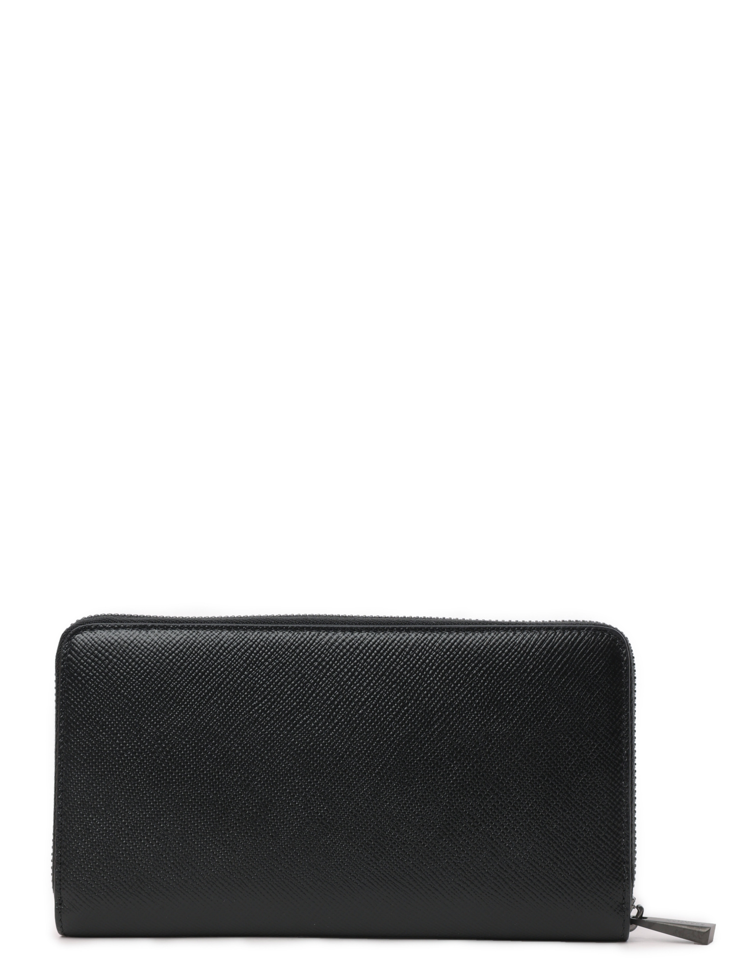 Портмоне кожаное черное с маленьким логотипом — купить в интернет-магазине Verdistore