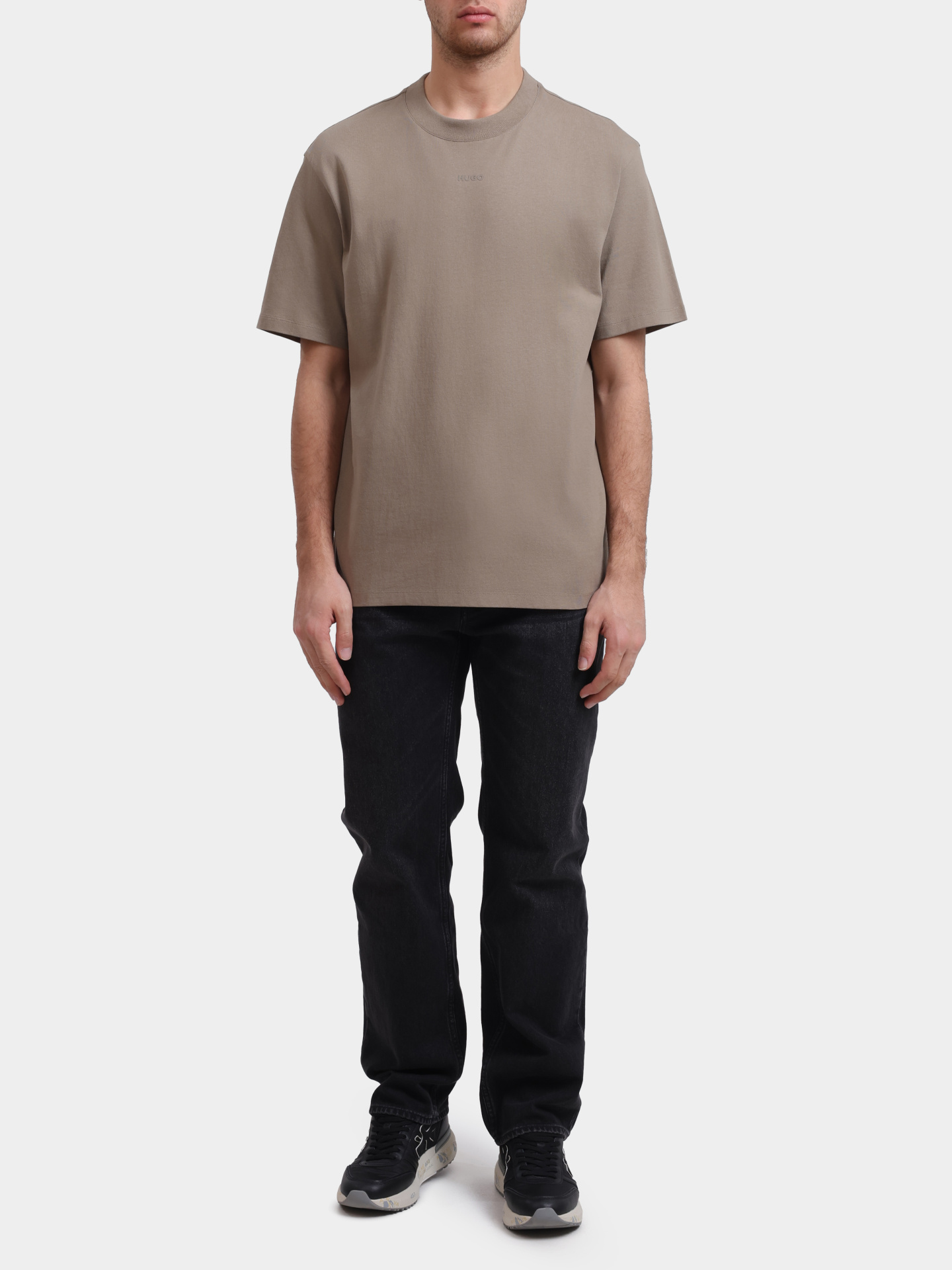 Футболка Hugo Dapolino 10248326 01 бежевая мужская — купить в интернет-магазине Verdistore