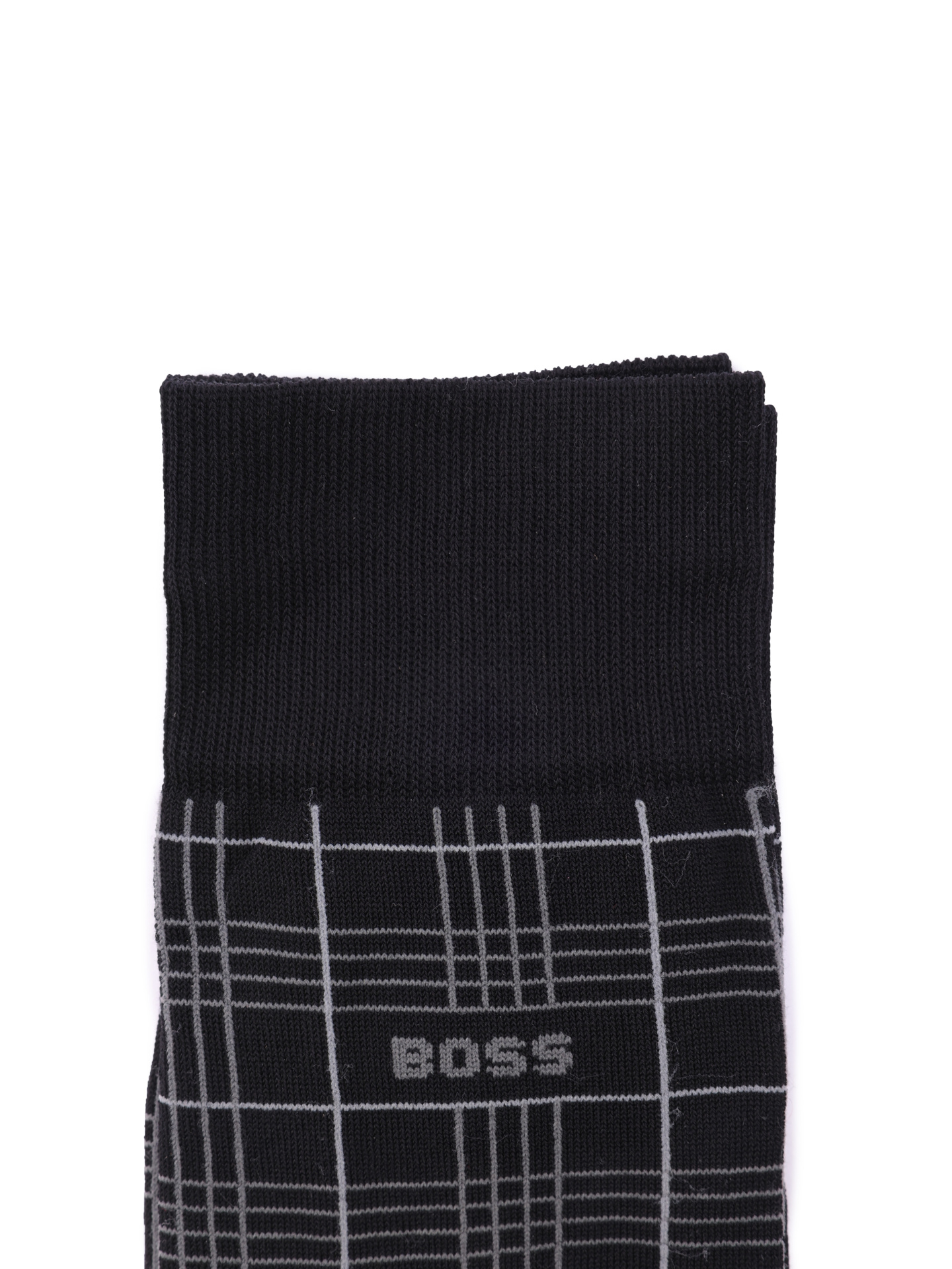 Носки Boss 50495984 001 черные мужские в клетку  — купить в интернет-магазине Verdistore