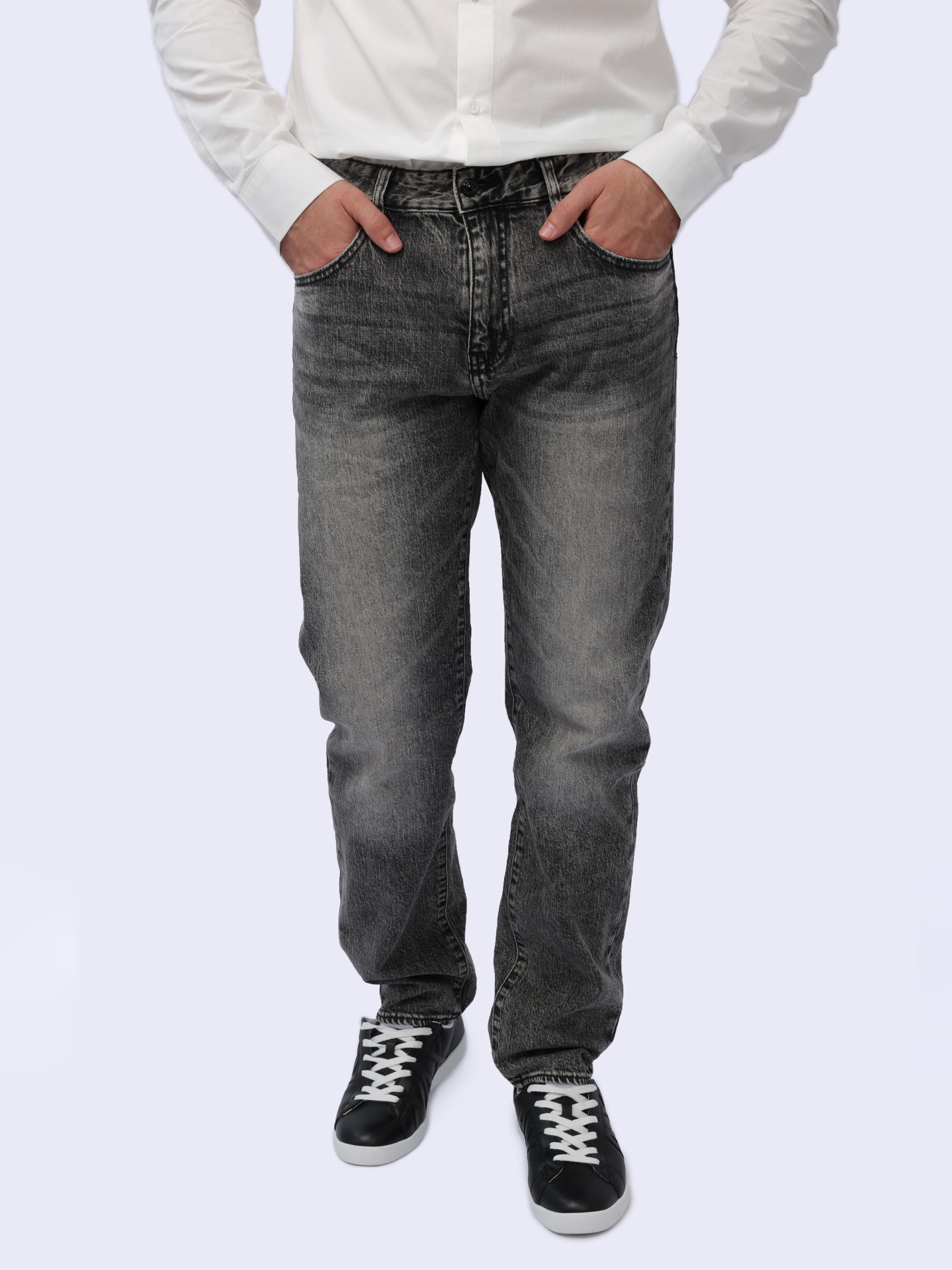 Джинсы Armani Exchange 8NZJ16 Z1KQZ 0204 серые мужские с потертостями — купить в интернет-магазине Verdistore