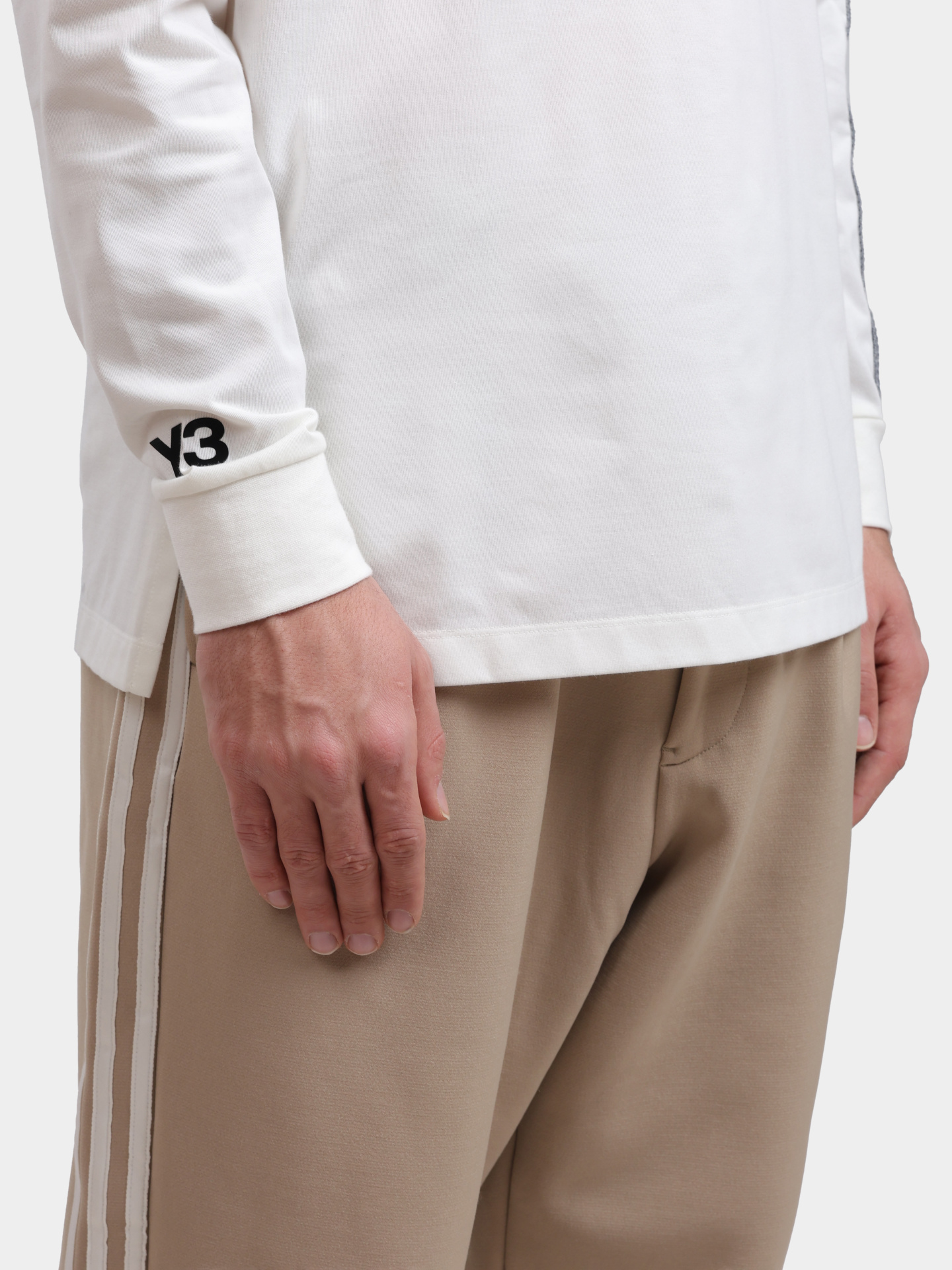 Футболка Y-3 IV5622 белая мужская с длинными рукавами — купить в интернет-магазине Verdistore