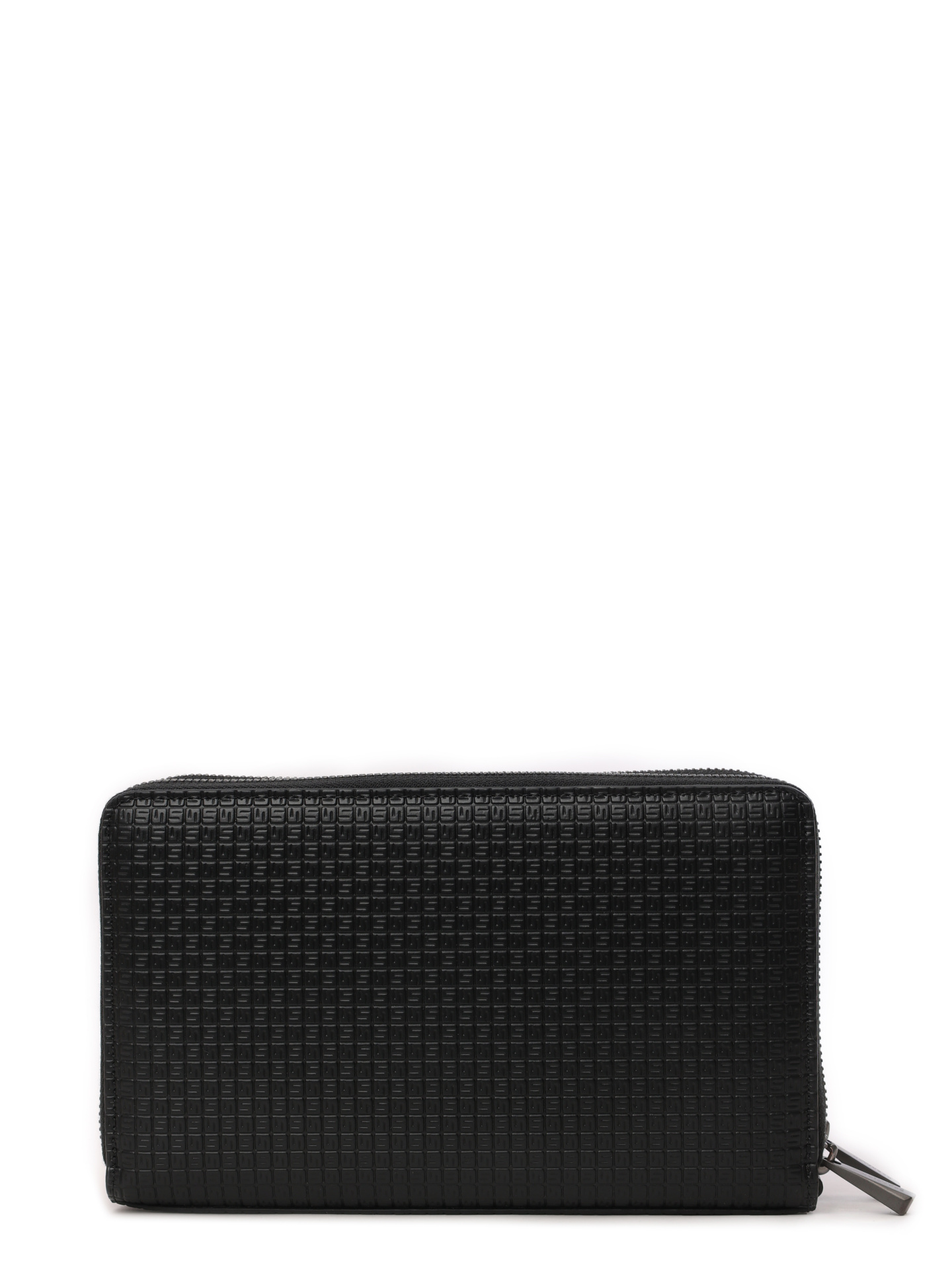 Портмоне кожаное черное с монограммным логотипом — купить в интернет-магазине Verdistore