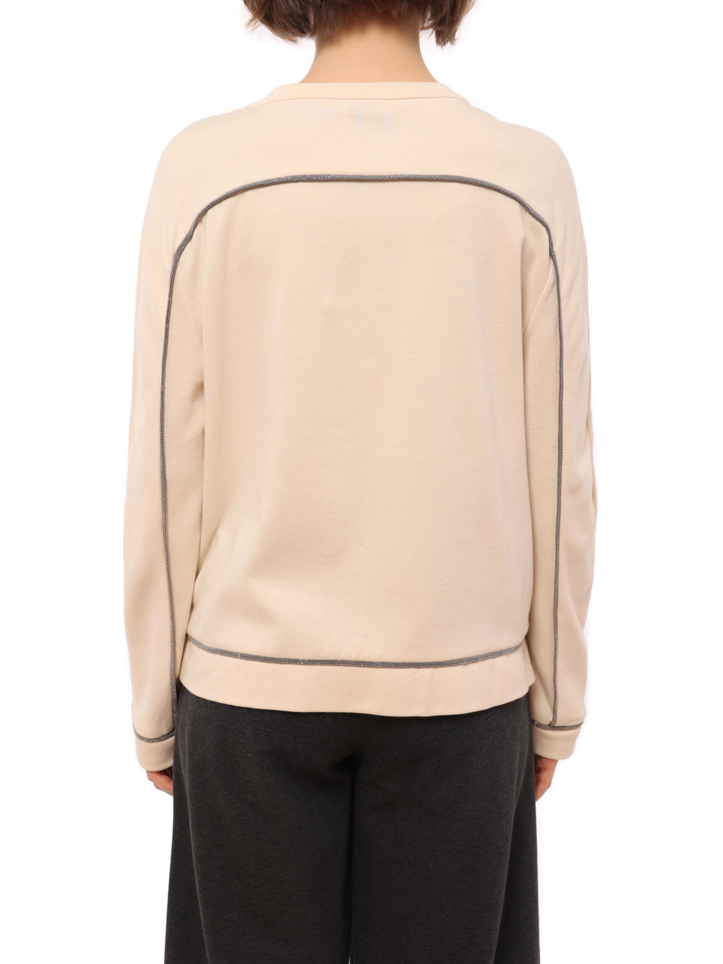 Джемпер Brunello Cucinelli MF934S8800 бежевый женский — купить в интернет-магазине Verdistore