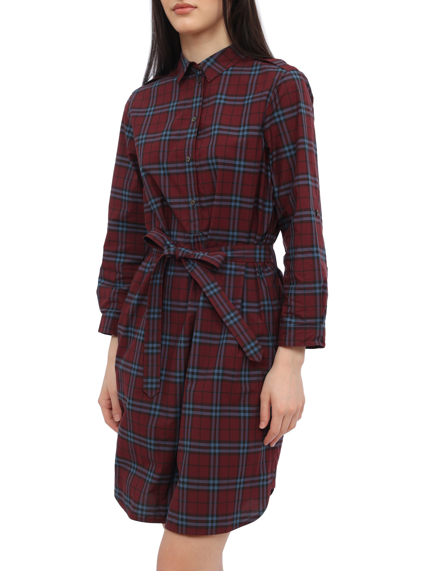 Платье Burberry 4066179 хлопковое женское в клетку — купить в интернет-магазине Verdistore