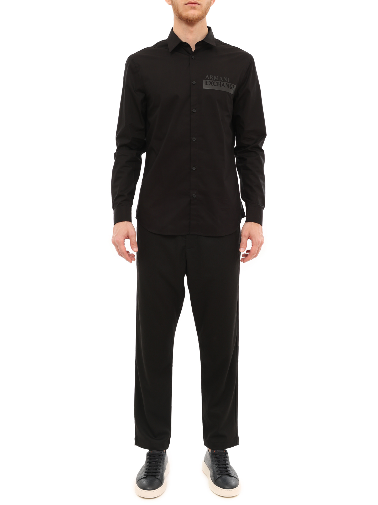 Брюки Armani Exchange 6LZP03 ZNYBZ 1200 черные мужские прямого кроя  — купить в интернет-магазине Verdistore