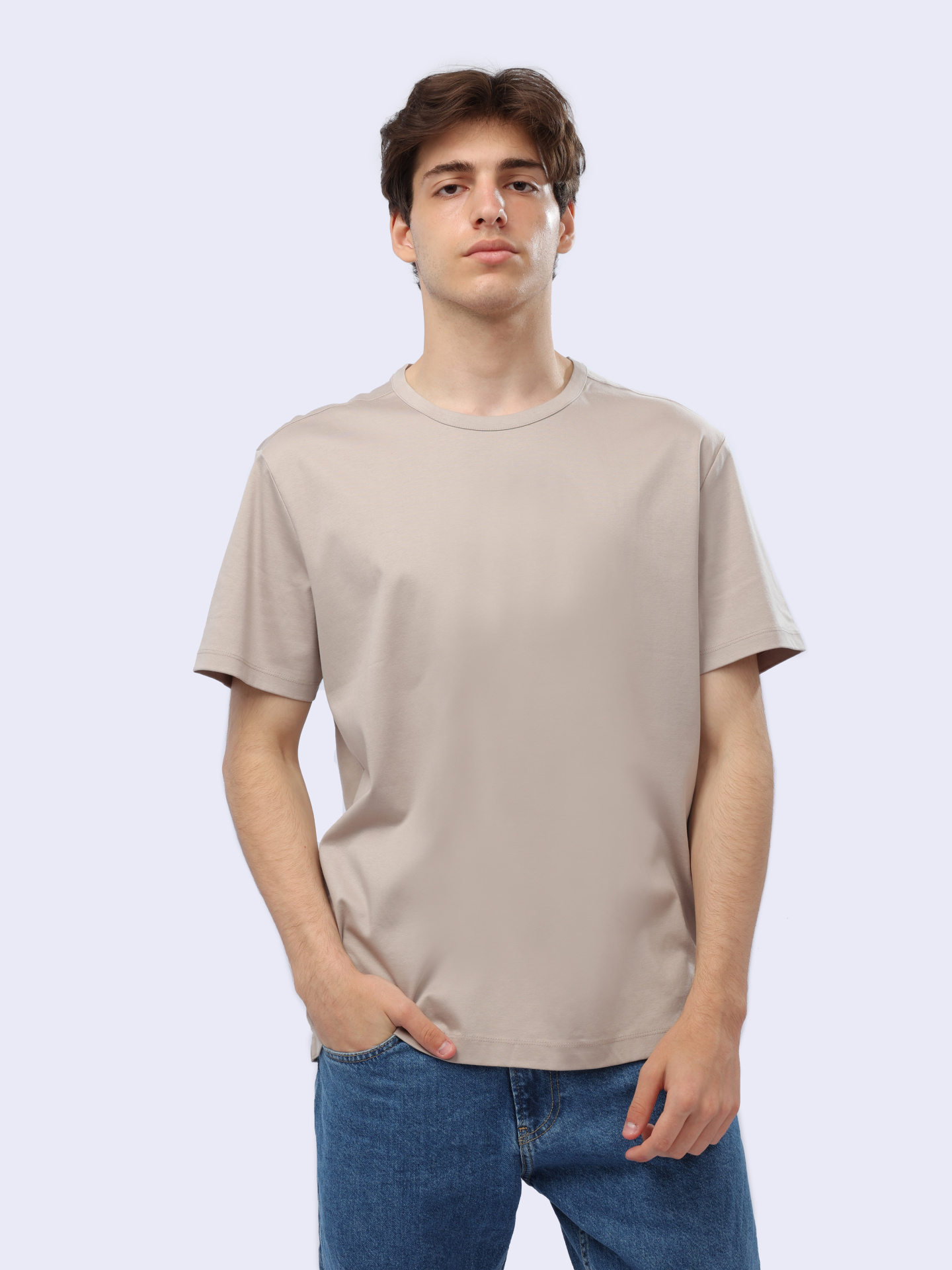 Футболка Calvin Klein K10K112526 светло-серая мужская из хлопка — купить в интернет-магазине Verdistore