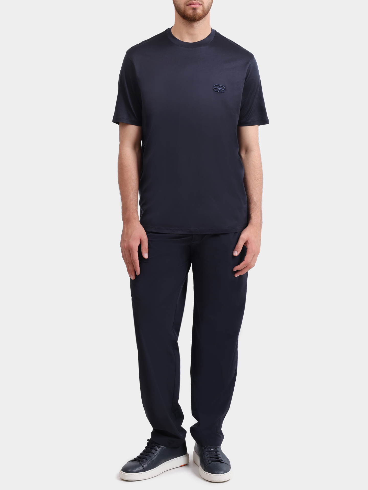Футболка Emporio Armani EM004585 AF10017 UB118 темно-синяя мужская — купить в интернет-магазине Verdistore