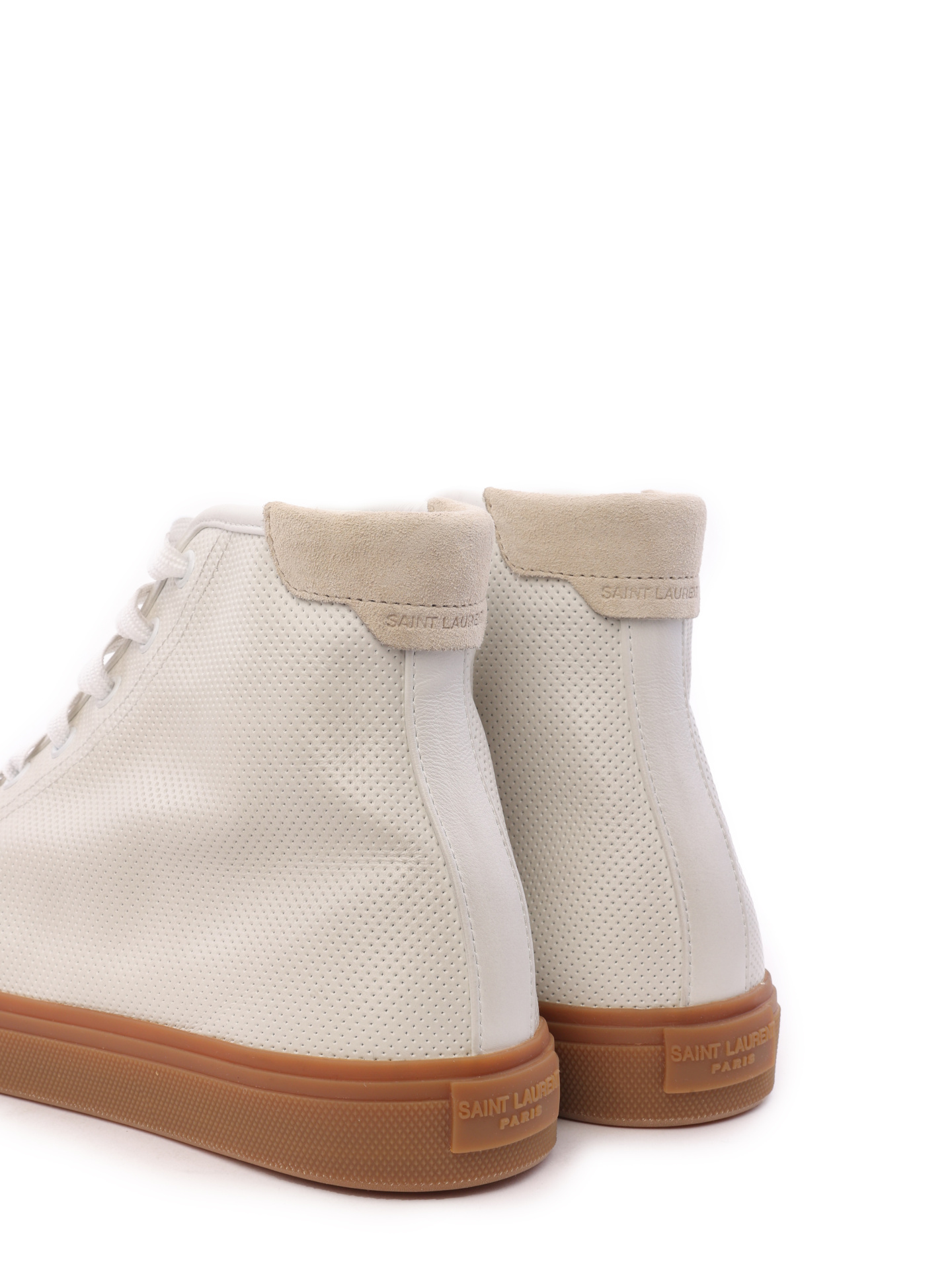 Кеды белые высокие с коричневой подошвой  — купить в интернет-магазине Verdistore