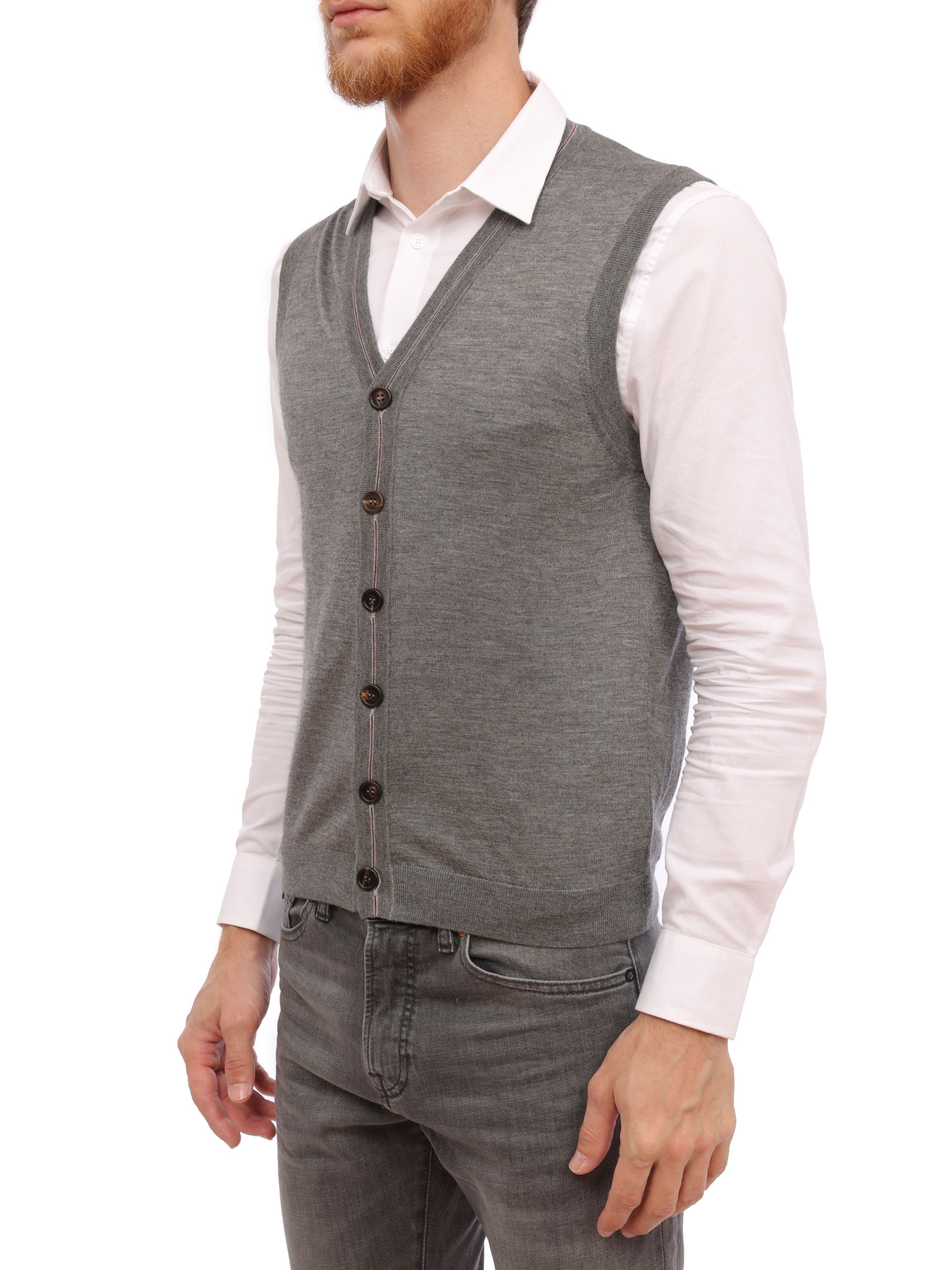 Джемпер Brunello Cucinelli M2380517 серый мужской — купить в интернет-магазине Verdistore