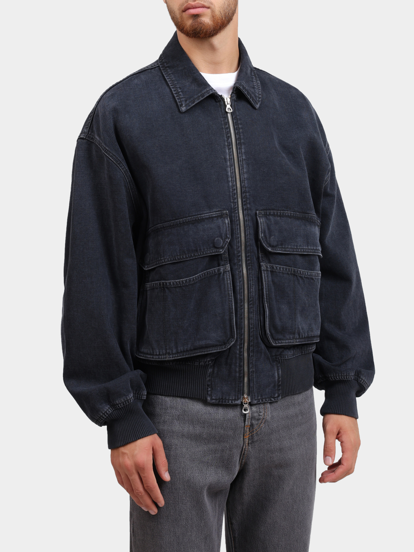 Бомбер Diesel A15780007Z902 джинсовый мужской — купить в интернет-магазине Verdistore