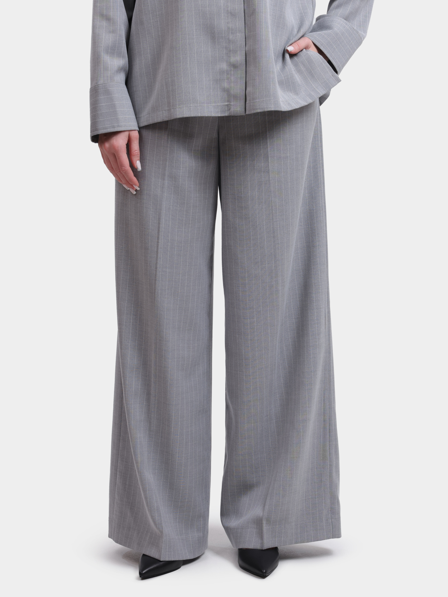 Брюки WA6099 T349A P9229 серые женские  — купить в интернет-магазине Verdistore