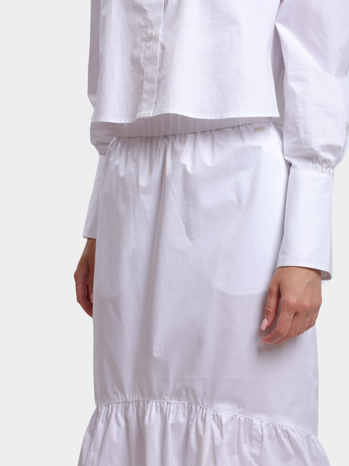 Юбка Armani Exchange XW000473 AF12812 U0002 белая женская из хлопка  — купить в интернет-магазине Verdistore