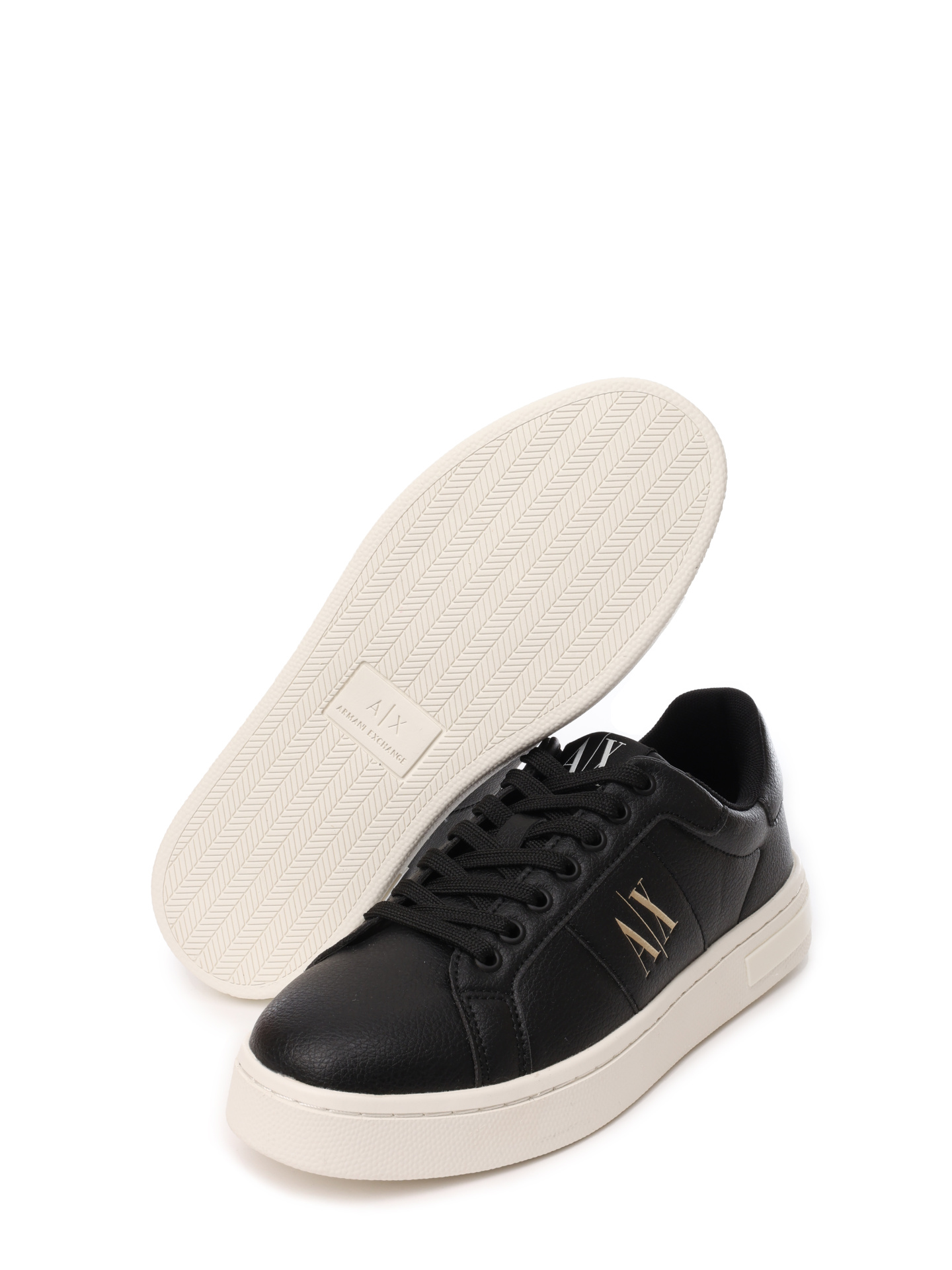 Кеды Armani Exchange XW000254 AF10859 UC001 черные женские из кожи — купить в интернет-магазине Verdistore