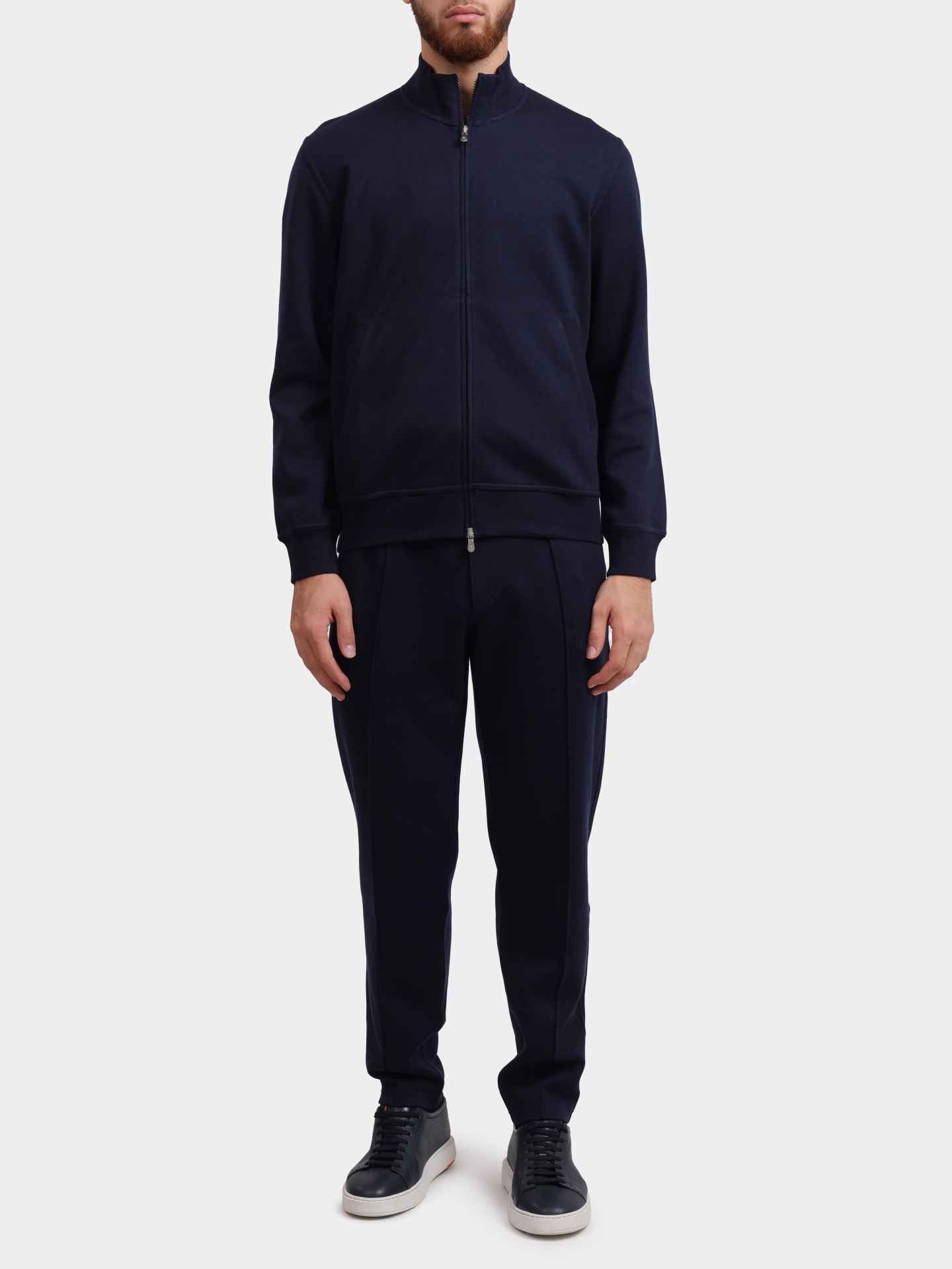 Мастерка Brunello Cucinelli MM8319089G C1265 темно-синяя мужская — купить в интернет-магазине Verdistore