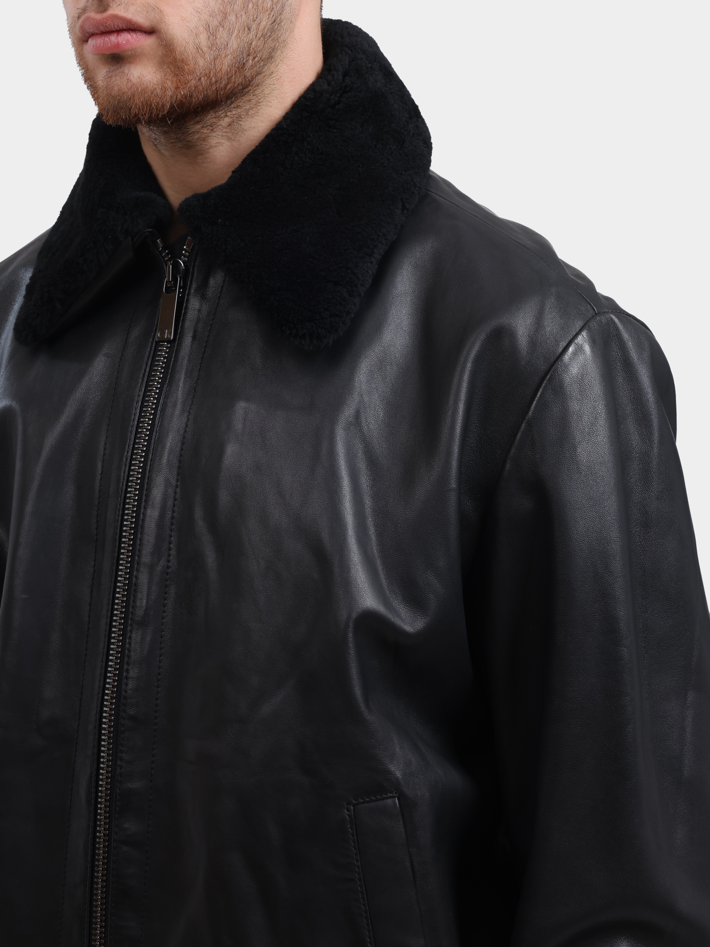 Куртка Calvin Klein K10K111937 кожаная мужская — купить в интернет-магазине Verdistore