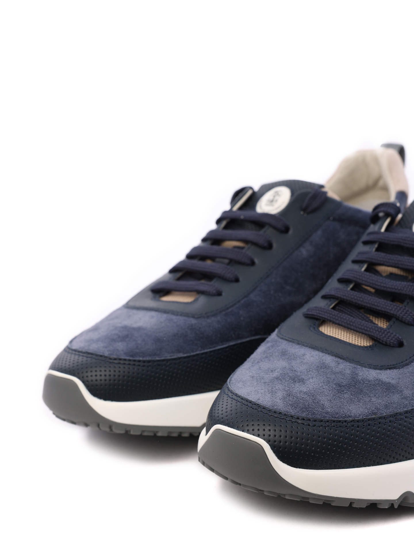 Кроссовки Brunello Cucinelli MZUSNH0278 CEB29 темно-синие мужские с перфорацией — купить в интернет-магазине Verdistore
