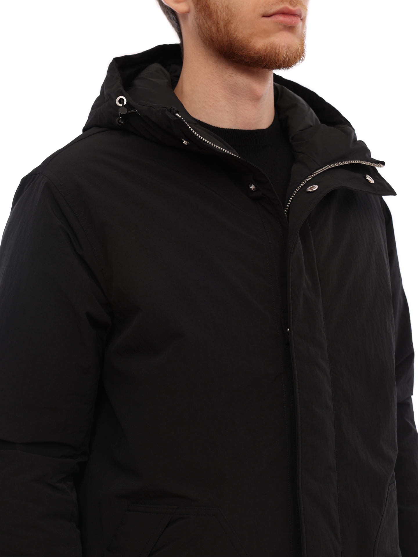 Пуховик Armani Exchange 6LZK32 ZNUKZ 1200 черный мужской удлинённый — купить в интернет-магазине Verdistore