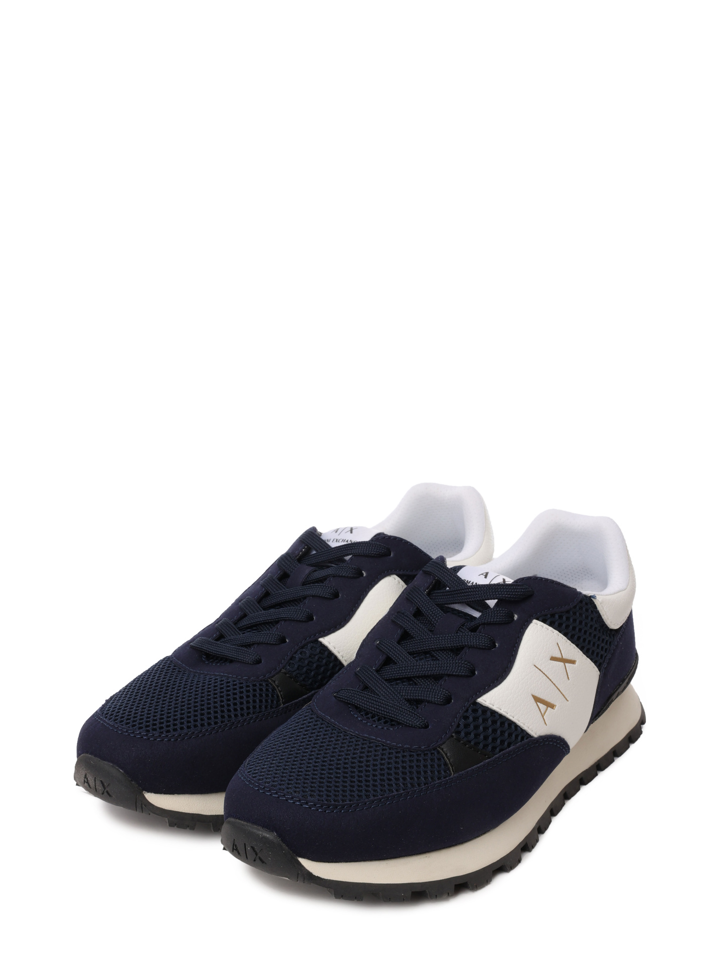 Кроссовки Armani Exchange XUX181 XV807 K568 темно-синие комбинированные мужские — купить в интернет-магазине Verdistore