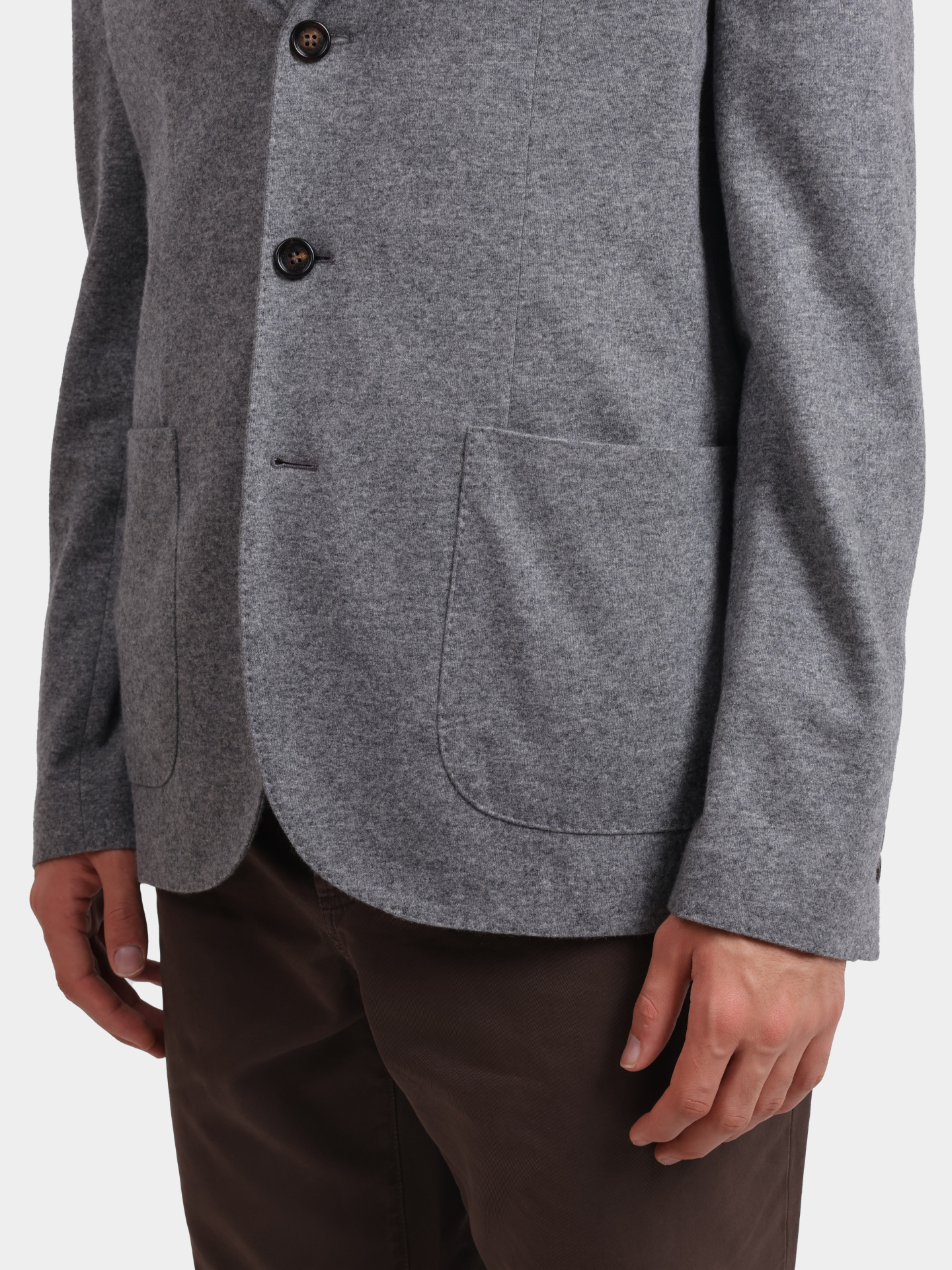 Пиджак Brunello Cucinelli ML8968J01 C210 серый мужской из кашемира — купить в интернет-магазине Verdistore