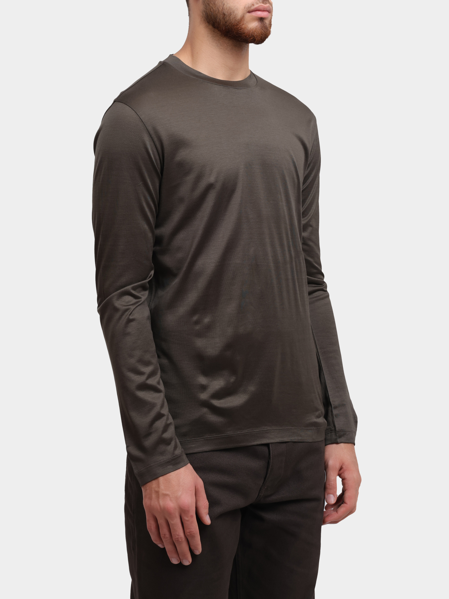 Лонгслив Emporio Armani 8N1TE9 1JUVZ U8120 хаки мужской — купить в интернет-магазине Verdistore