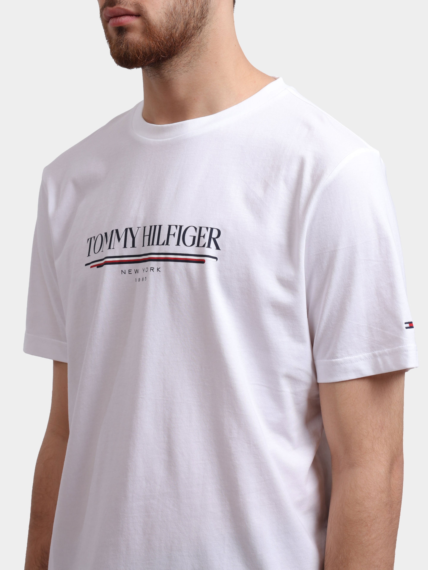 Футболка Tommy Hilfiger MW0MW40324 YBR хлопковая мужская — купить в интернет-магазине Verdistore