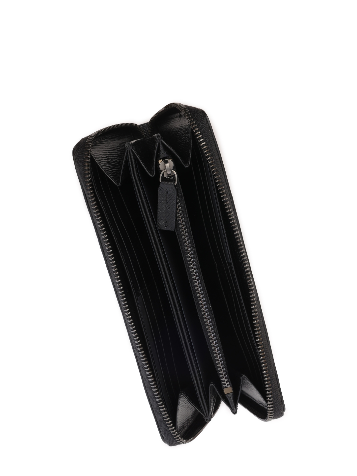 Портмоне кожаное черное с маленьким логотипом — купить в интернет-магазине Verdistore