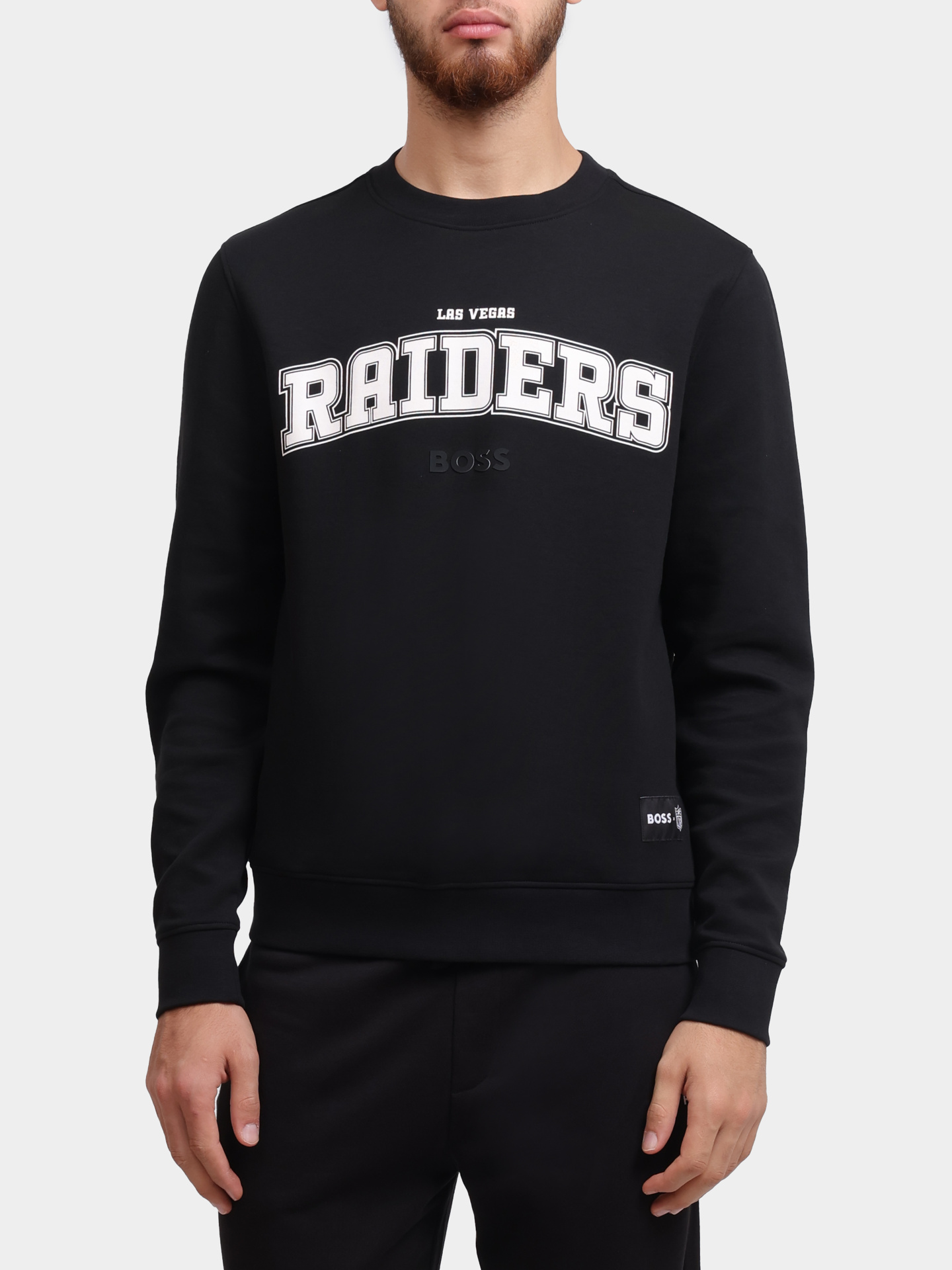 Свитшот Boss 50532430 004 черный мужской с логотипом — купить в интернет-магазине Verdistore