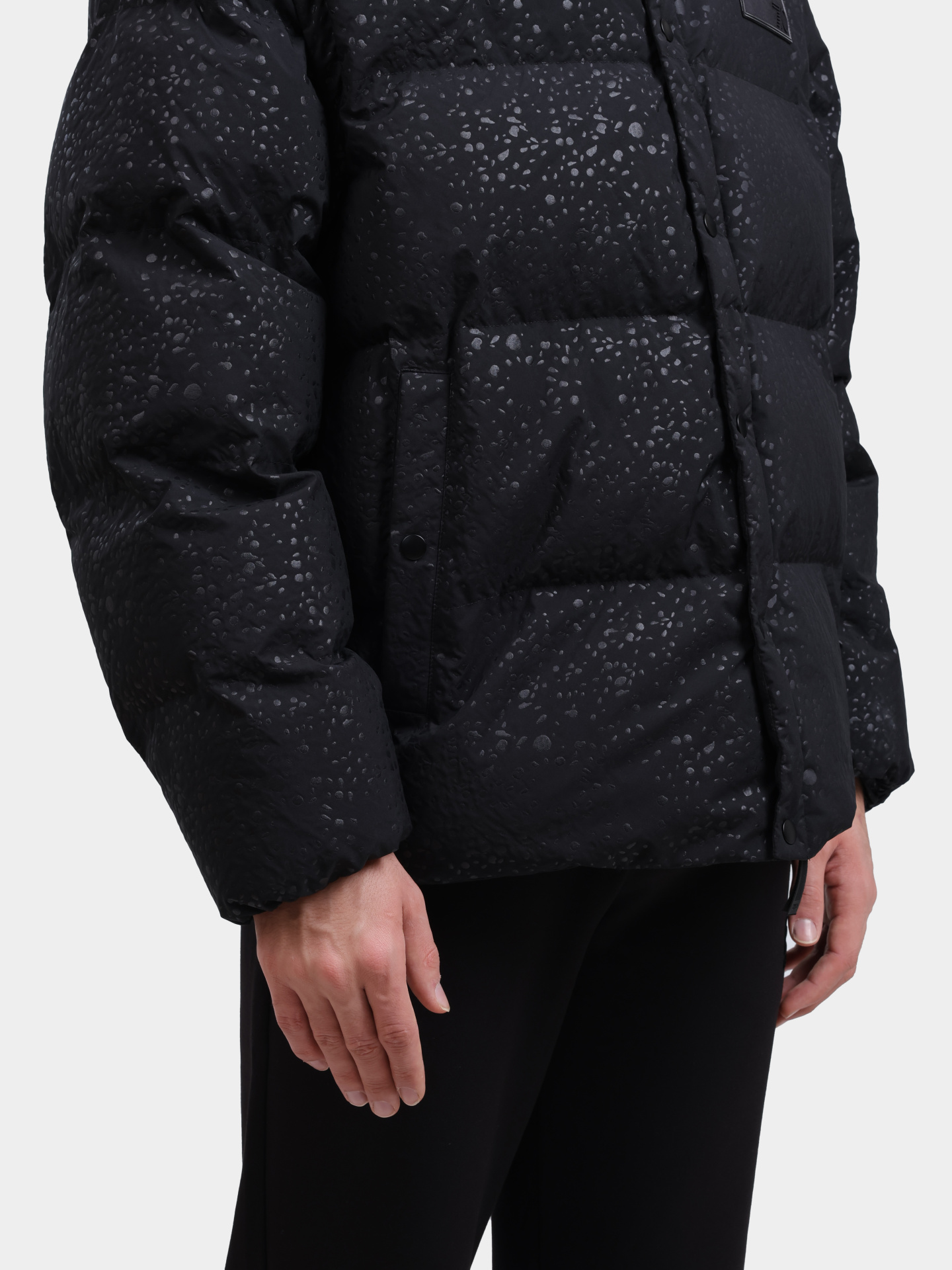 Пуховик EA7 6DUB37 TNGLZ черный мужской с принтом — купить в интернет-магазине Verdistore