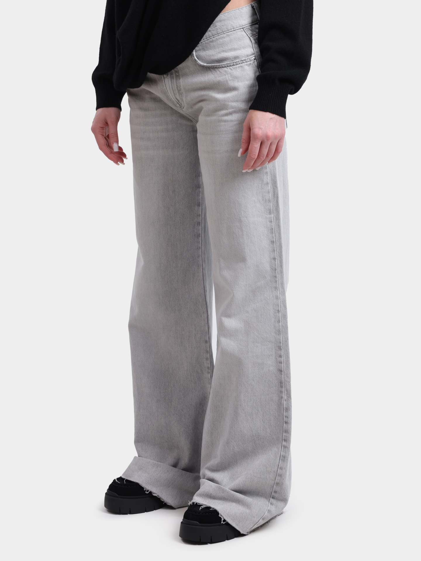 Джинсы Marella WLEG 005 серые женские широкого кроя — купить в интернет-магазине Verdistore